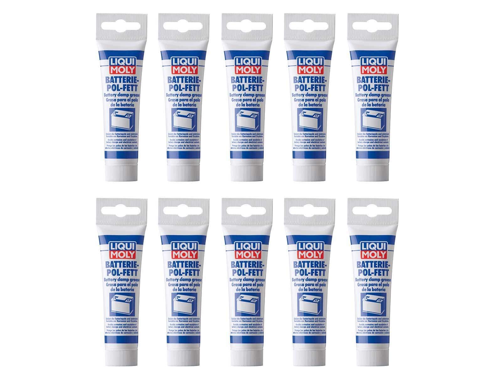 ILODA 10x Original Liqui Moly 50g Batterie-Pol-Fett Battery Pole Fat Spezialfett 3140 von ILODA