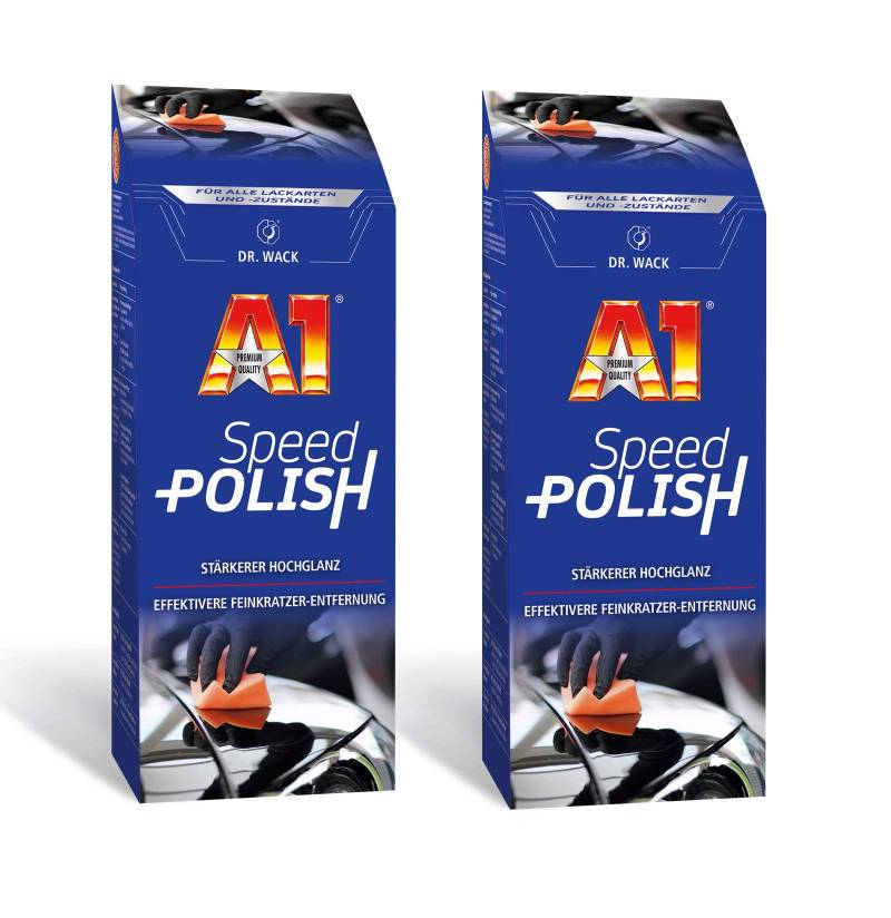 ILODA 2X 250ml Dr. Wack A1 Speed Polish, Autopolitur für alle Lacke mit Carnauba-Wachs für Lack-Versiegelung bis 3 Monate, Politur für Auto, Lackschutz von ILODA