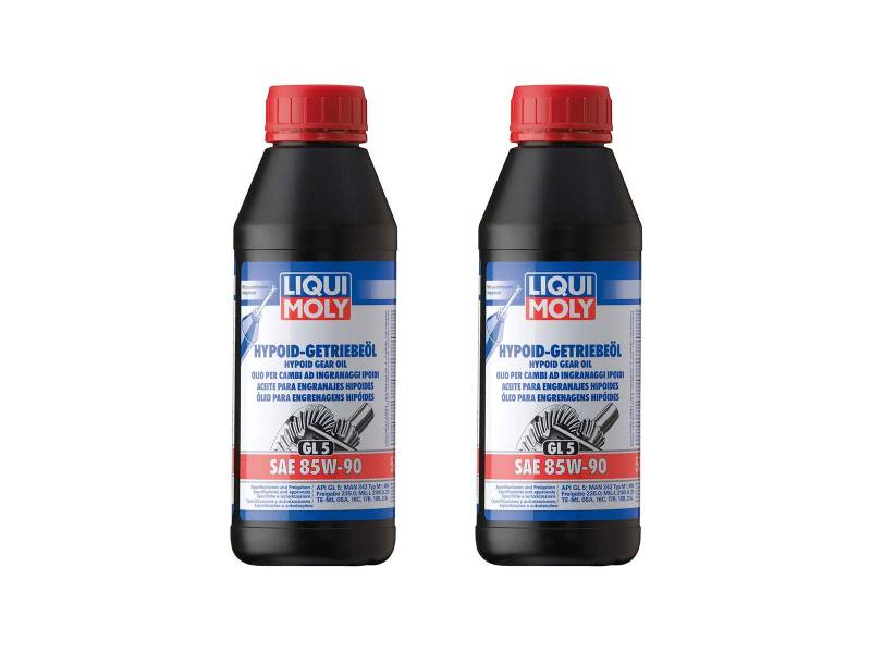 ILODA 2X Original Liqui Moly 500ml Hypoid-Getriebeöl (GL5) SAE 85W-90 Gear Oil 1404 von ILODA