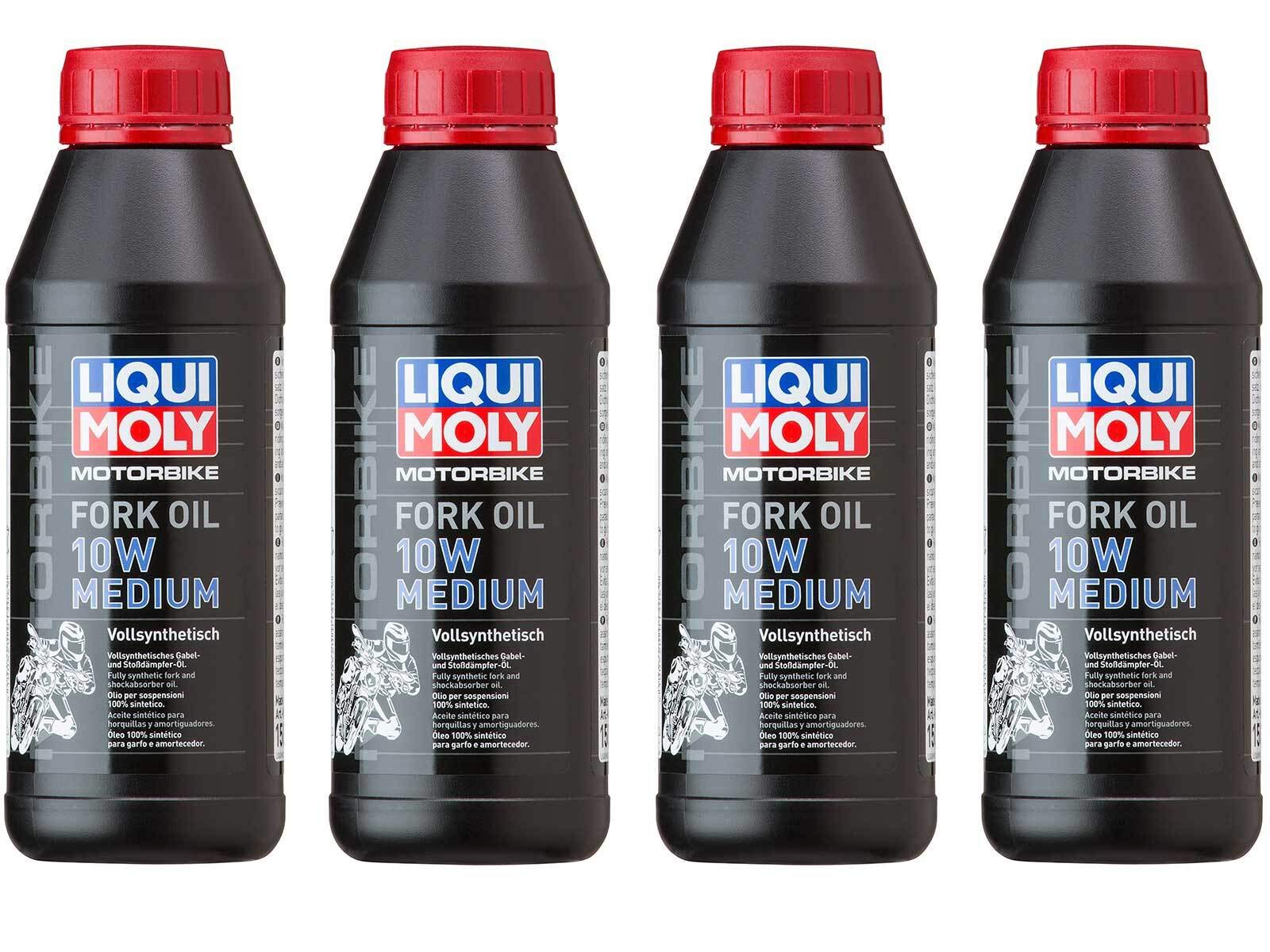 ILODA 4X Original Liqui Moly 500ml Motorbike Fork Oil Motorrad Gabelöl 10W medium von ILODA