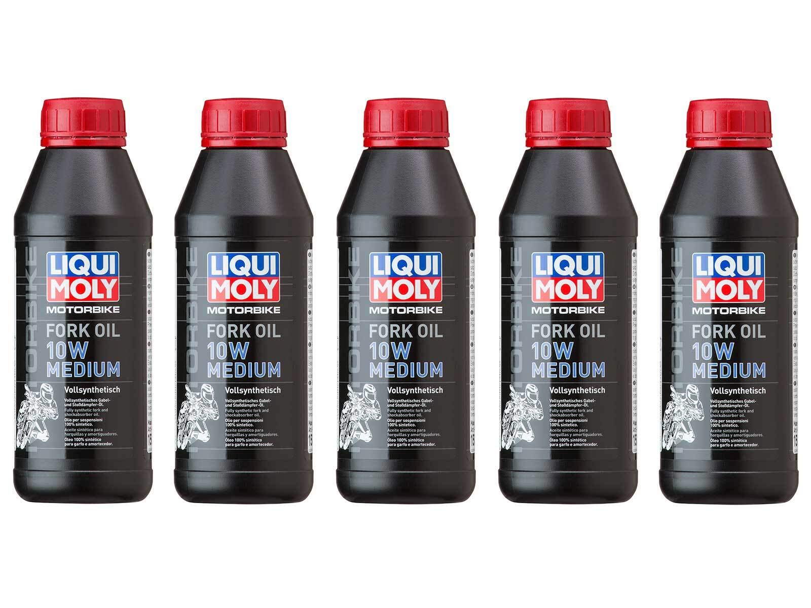 ILODA 5X Original Liqui Moly 500ml Motorbike Fork Oil Motorrad Gabelöl 10W medium von ILODA