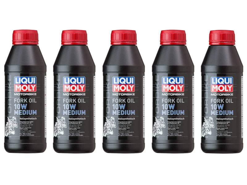 ILODA 5X Original Liqui Moly 500ml Motorbike Fork Oil Motorrad Gabelöl 10W medium von ILODA