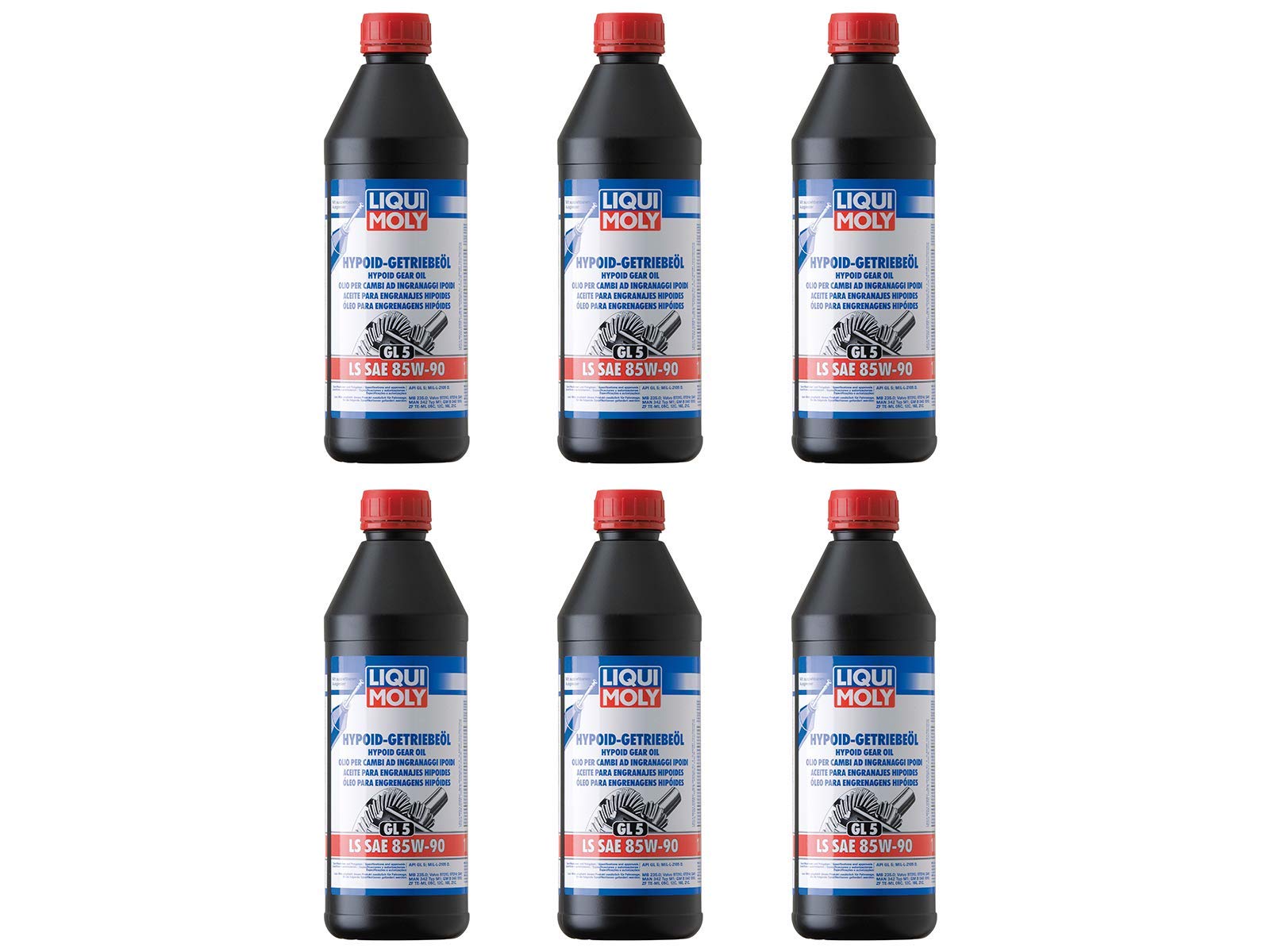 ILODA 6X Original Liqui Moly 1L Hypoid-Getriebeöl (GL5) LS SAE 85W-90 Gear Oil 1410 von ILODA