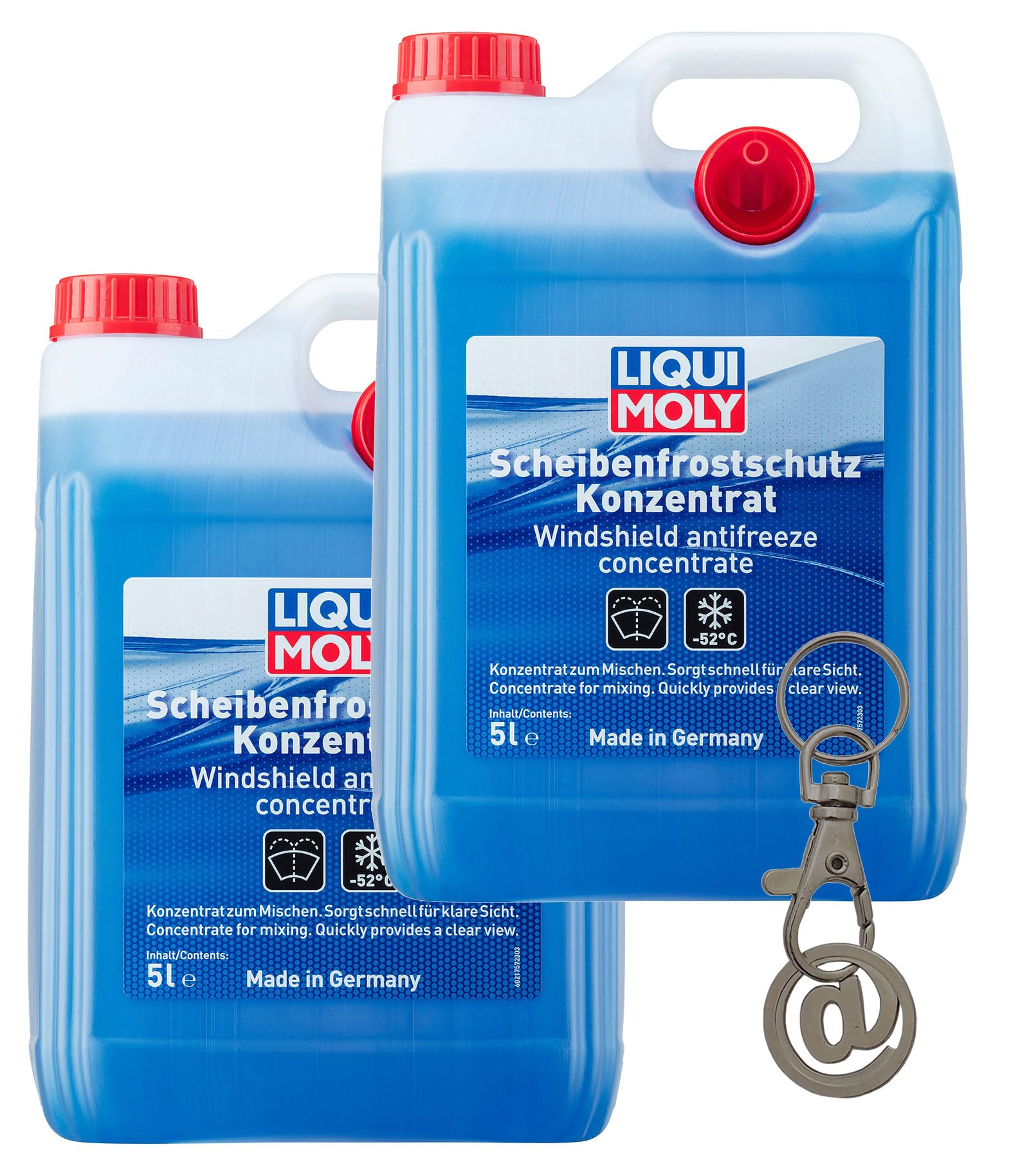 ILODA Einkaufswagenchip + 2X LM 21757 Scheibenfrostschutz Konzentrat 5L bis -52°C, Scheibenreiniger von ILODA