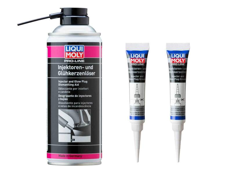 ILODA Original LIQUI Moly Glühkerzenlöser 3379 + 2X Glüh Kerzen Fett 3381 Glühkerze Löser von ILODA