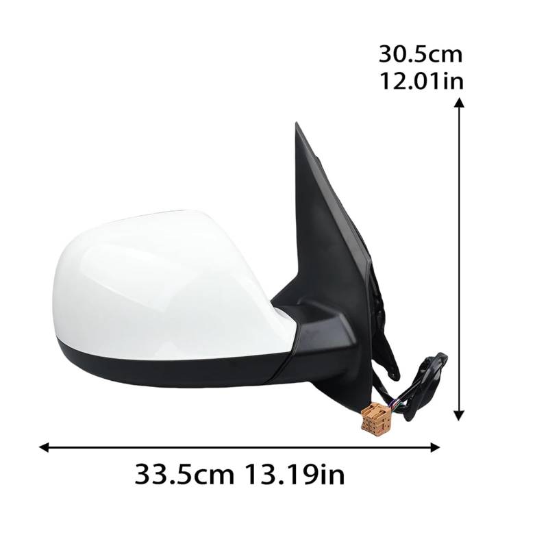 ILQNZCNM 7 Drähte Rückspiegel Montage Kompatibel mit T6 Transporter 2015-2024 Weiß Automatisch Klapp Seite Spiegel Auto Zubehör(1pc right) von ILQNZCNM