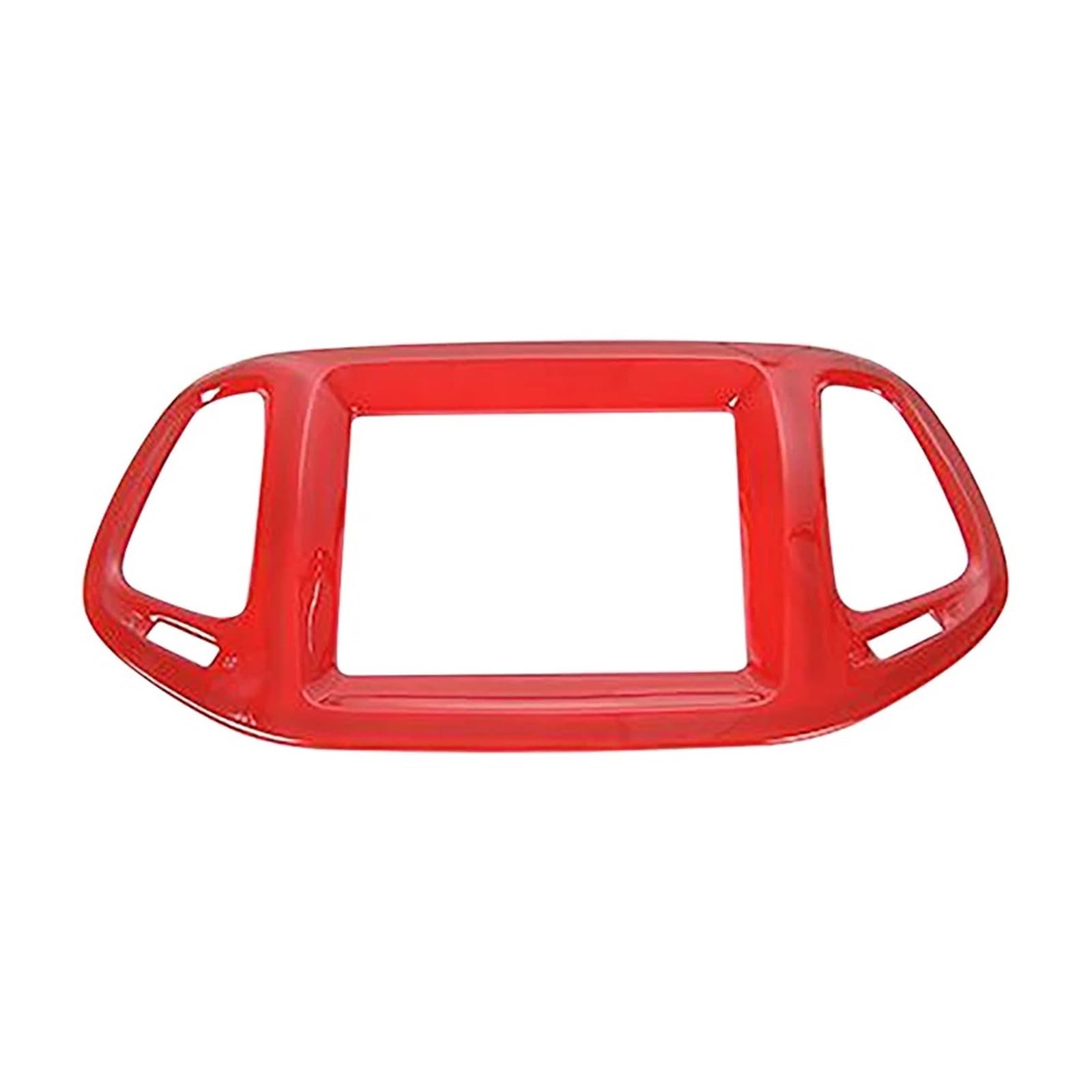 ILQNZCNM Auto Navigation Bedienfeld Dekoration Rahmen Abdeckung Trim Aufkleber Zubehör Kompatibel for Jeep -Kompass 2017 2018 2019 2020(8.4 inch Red) von ILQNZCNM