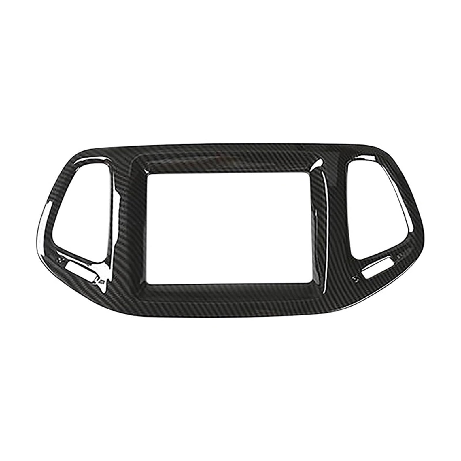 ILQNZCNM Auto Navigation Bedienfeld Dekoration Rahmen Abdeckung Trim Aufkleber Zubehör Kompatibel for Jeep -Kompass 2017 2018 2019 2020(8.4inch Carbon Fiber) von ILQNZCNM