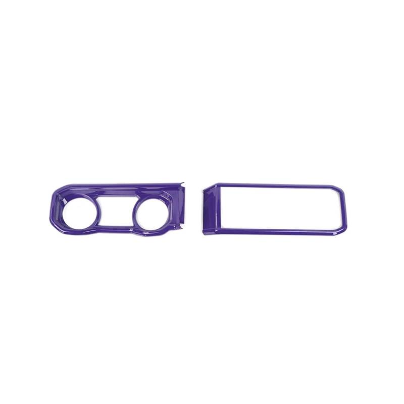 ILQNZCNM Auto Navigation Panel Dekorative Abdeckung Aufkleber Kompatibel for Jeep -Wrangler JL for JT -Gladiator 2024 Up Auto Innen Zubehör(PURPLE) von ILQNZCNM