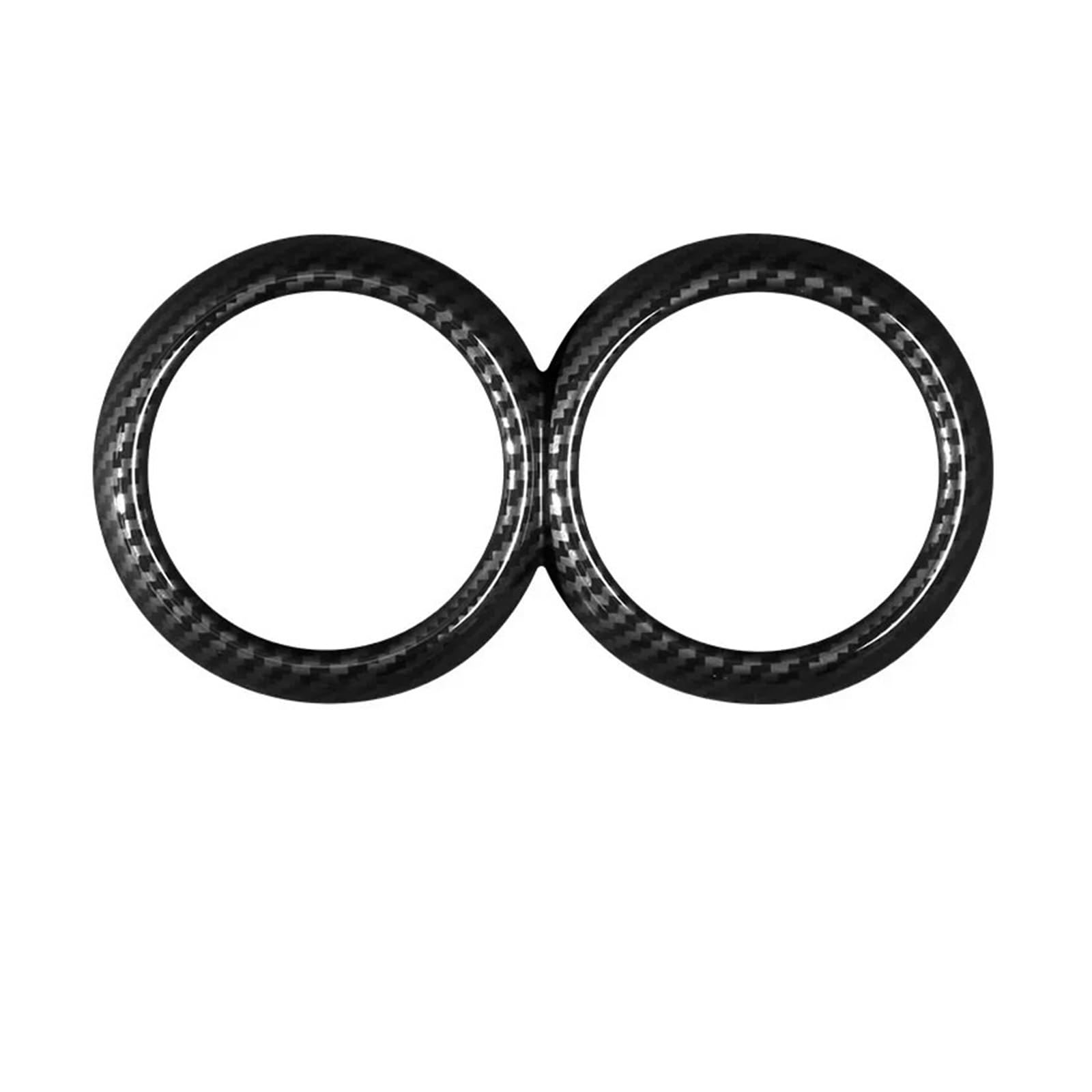 ILQNZCNM Auto-Zentralsteuerung, Wasserbecherhalter, dekorativer Ring, 3D-Ordnung, Autoaufkleber, kompatibel for Mini-Cooper R50 R52 R53, Auto-Innenzubehör(Carbon Fiber) von ILQNZCNM