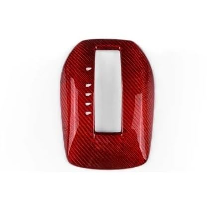 ILQNZCNM Echter Harter Kohlefaser-Auto-Gangschalttafel-Aufkleber, kompatibel for Camaro 2010 2011 2012 2013 2014 2015, automatische Innenverkleidung(for LHD Inner Red) von ILQNZCNM