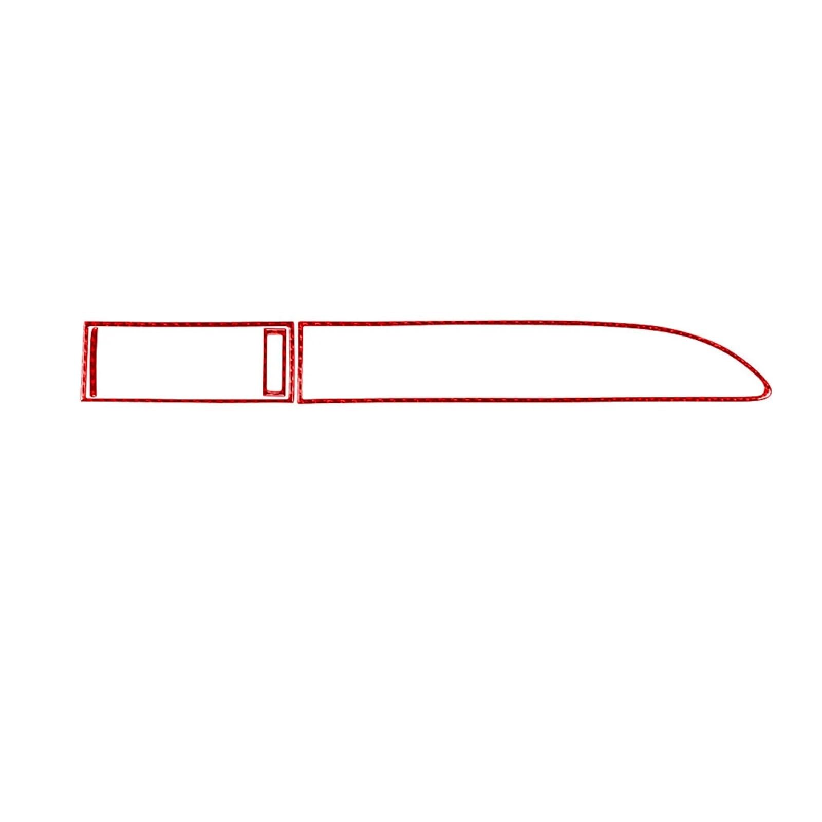 ILQNZCNM Kompatibel for Audi A6 S6 C6 2005–2011, Kohlefaser, Co-Pilot-Instrument, Luftauslässe, Panel-Abdeckung, Auto-Innenzubehör, dekorative Aufkleber(1 Red RHD) von ILQNZCNM