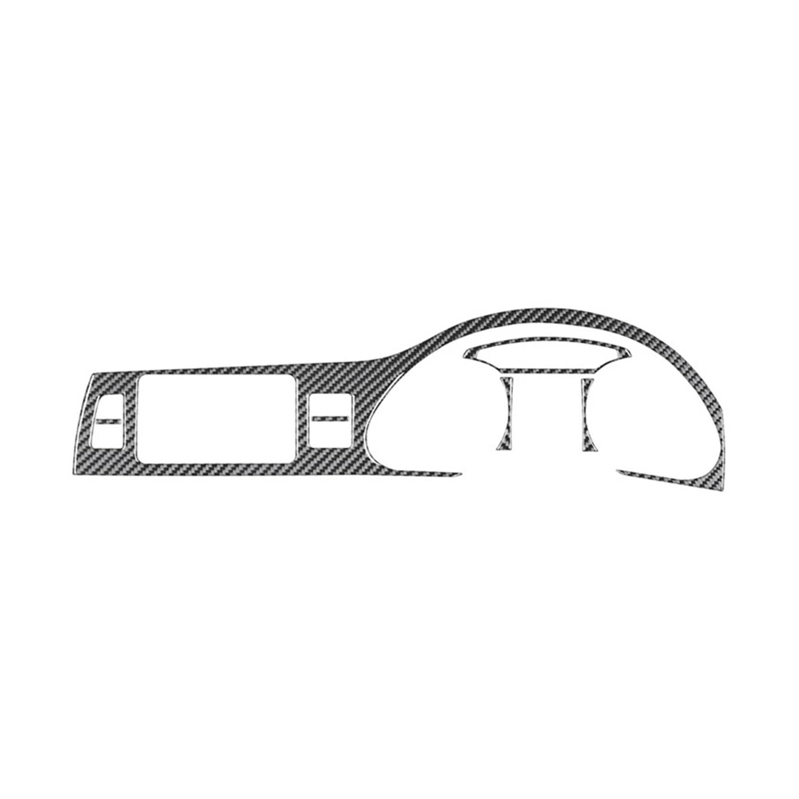 ILQNZCNM Kompatibel for Audi Q7 2007–2015, Zubehör aus Kohlefaser, Innenausstattung, Auto-Zentralsteuerung, Instrumententafel, Dekoration, Aufkleber, Abdeckung, Zierrahmen(For Right-hand drive) von ILQNZCNM