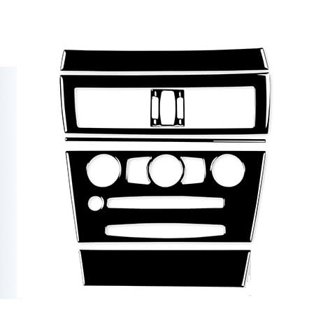 ILQNZCNM Kompatibel for BMW 6er M6 E63 E64 2004–2010, Zubehör, Kohlefaser, Auto-Innenraum, zentrale Steuerung, AC, CD, Luftauslässe, Verkleidungsaufkleber(Black plastic A) von ILQNZCNM