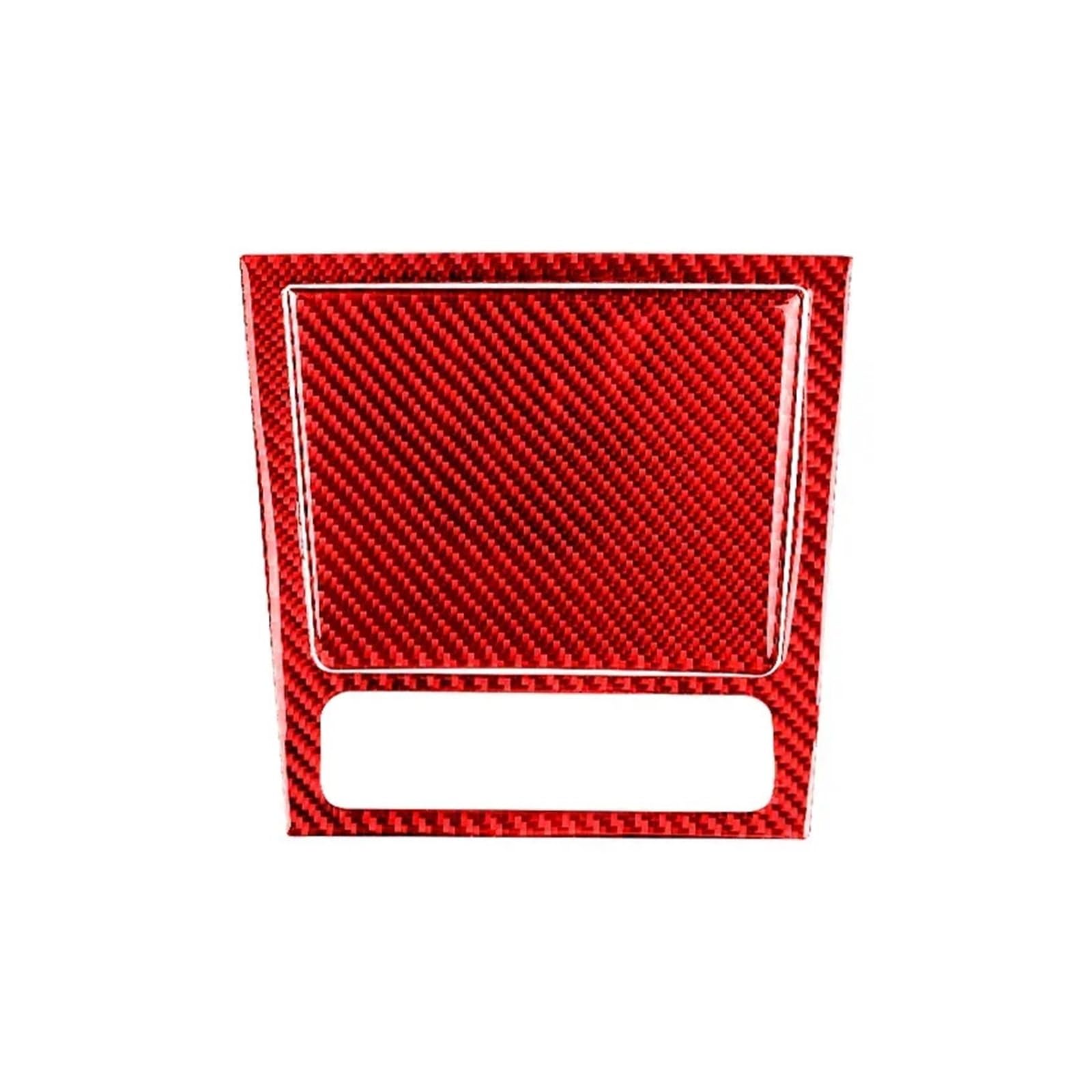 ILQNZCNM Kompatibel for VW Golf 6 Gti R MK6 2008–2012, Kohlefaser-Innenraum, Auto-Aschenbecher, Verkleidung, Rahmenabdeckung, Verkleidung, Aufkleber, Dekor, Autozubehör(Red) von ILQNZCNM