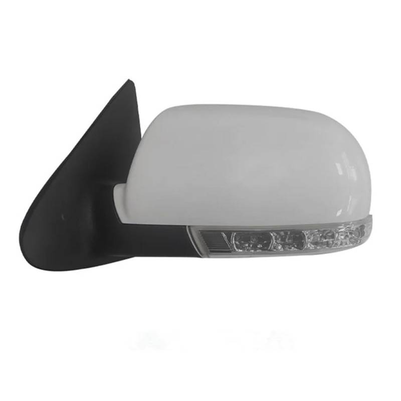 ILQNZCNM Seite Rückspiegel Kompatibel for Hyundai Santa Fe 2,4 L 2,7 L 2007 2008 2009 2010 2011 2012 8PINS Mit Lampe Auto zubehör Klapp(White left) von ILQNZCNM