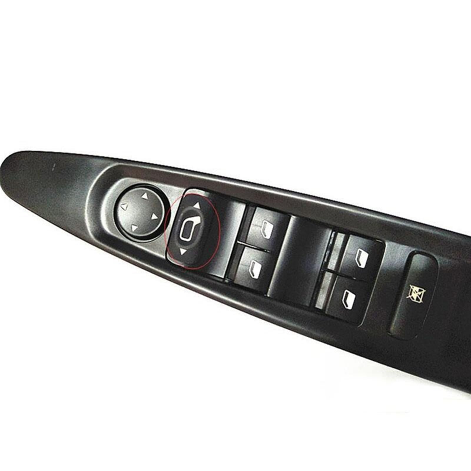 Schaltrelais Fensterheber-Steuerschalter, Auto-Fensterheber-Schalter, kompatibel mit Citroen C4 2004–2007, 2008, 2009, 2010, OEM 6554HA(Manual Rearview) von IMASHNA