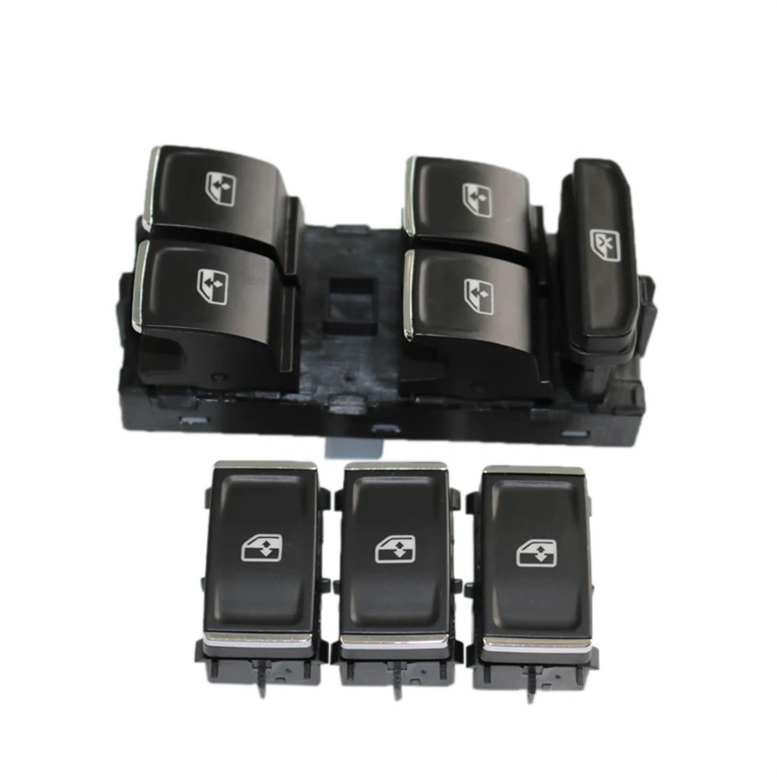 Schaltrelais Kompatibel mit Skoda Octavia 2013-2017 Fensterheberknopf Elektrischer Hauptfensterschalter 5E0959857 5E0 959 857 Autozubehör(4PCS window switch) von IMASHNA