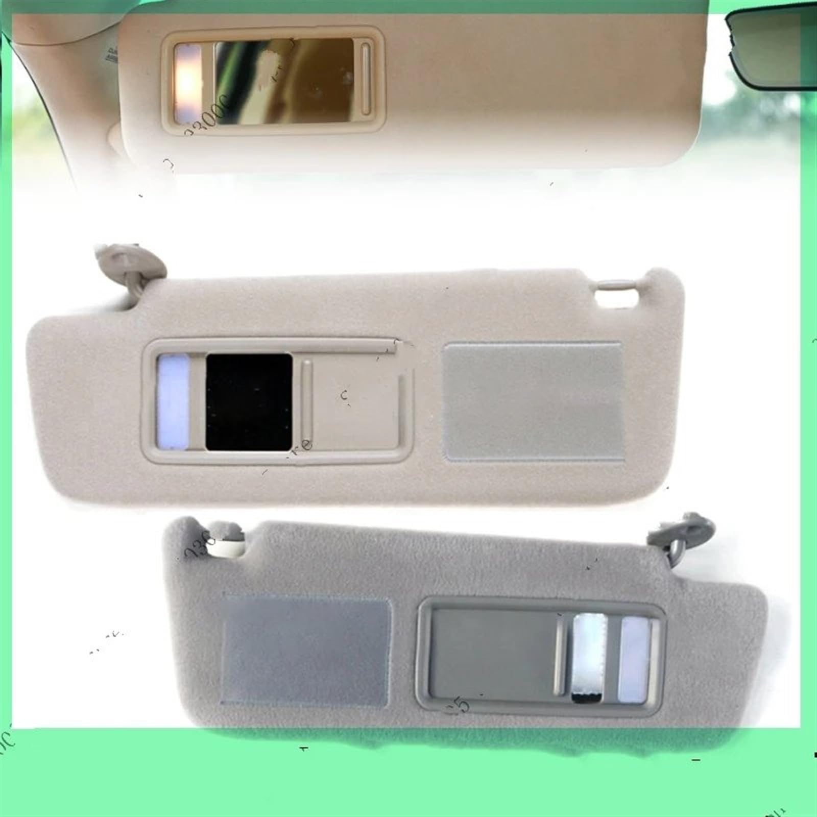 74310-6A020 Für Toyota Für Land Für Cruiser J12 2002-2006 2007 2008 2009 Sonnenblende Mit Lampe Seite Fahrer Beifahrer Seite Grau Oder Beige Polarisierte Sonnenblende Auto Sonnenblende(Beige,Recht) von IMAWUHM