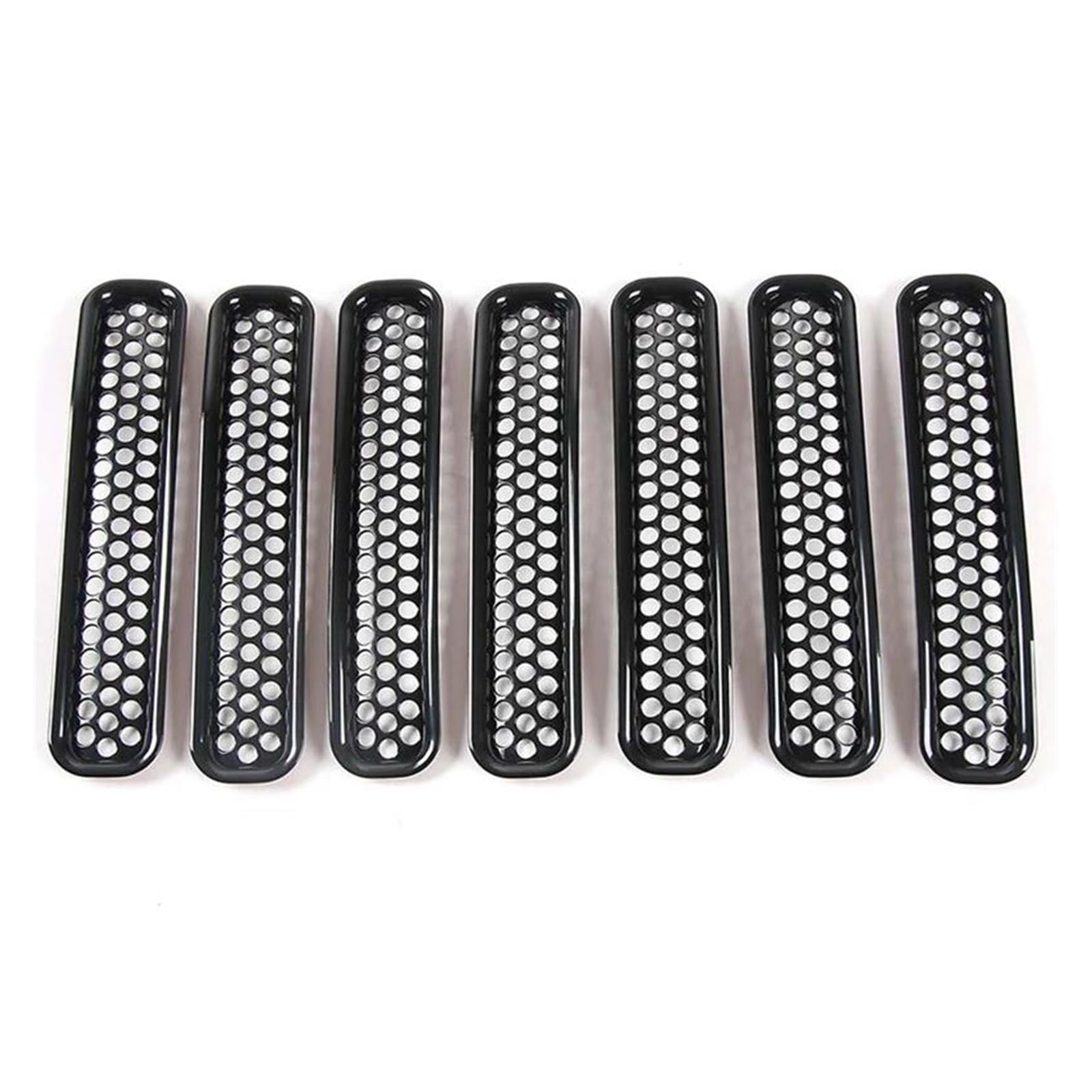 Auto Kühlergrill 7-teiliges Honeycomb-Mesh-Frontgrill-Einsatz-Kit Für Jeep Für Wrangler TJ Und Für Unlimited 1997 1998 1999 2000 2001 2002 2003 2004 2005 2006 Auto Frontgrill von IMAWUHM