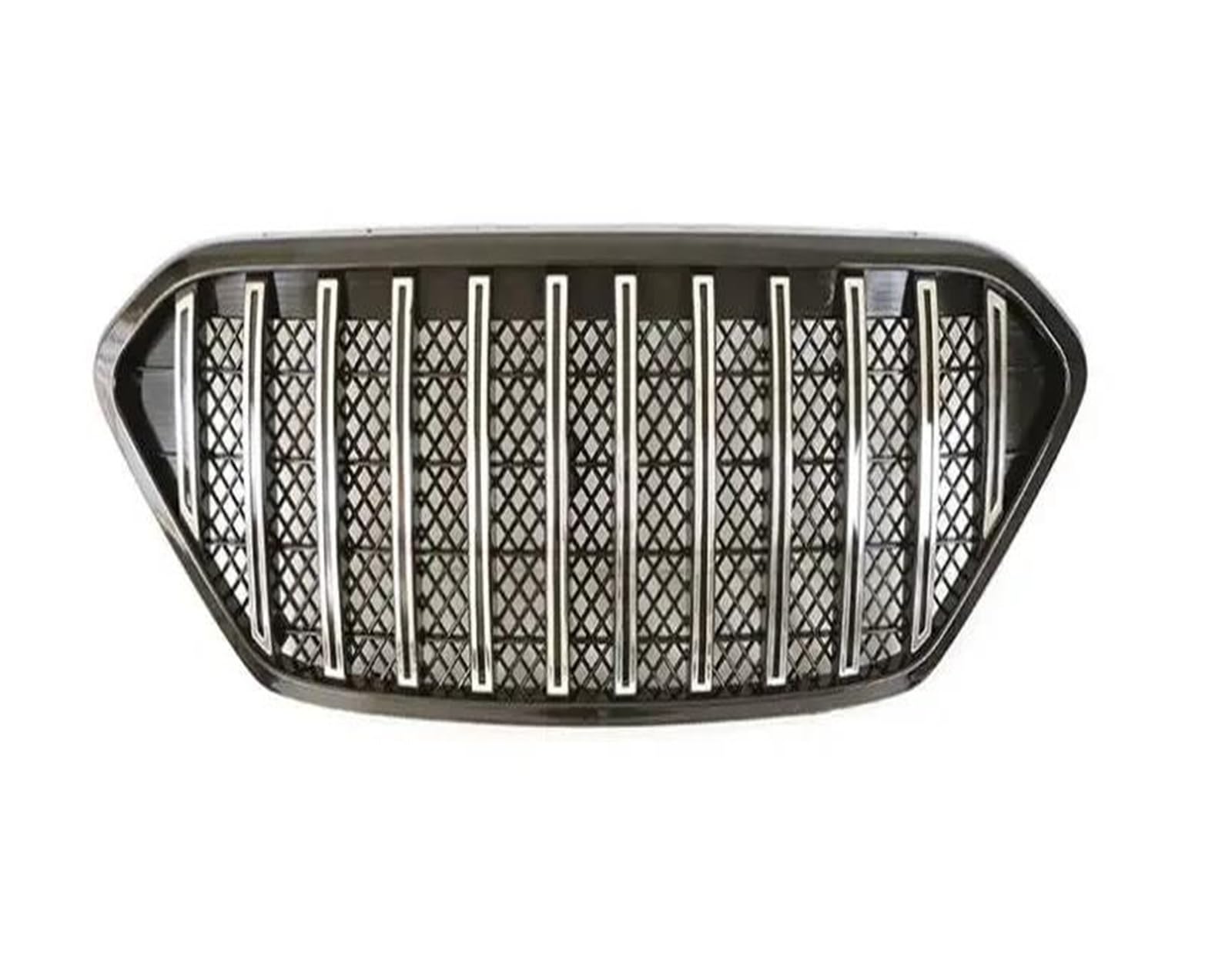 Auto Kühlergrill Für Hyundai Für IX35 Kühlergrill Schwarz Hochglanz Frontstoßstange Modifiziertes Zubehör Frontgesichtsdekoration 2014 2015-2016 Auto Frontgrill(Silber) von IMAWUHM