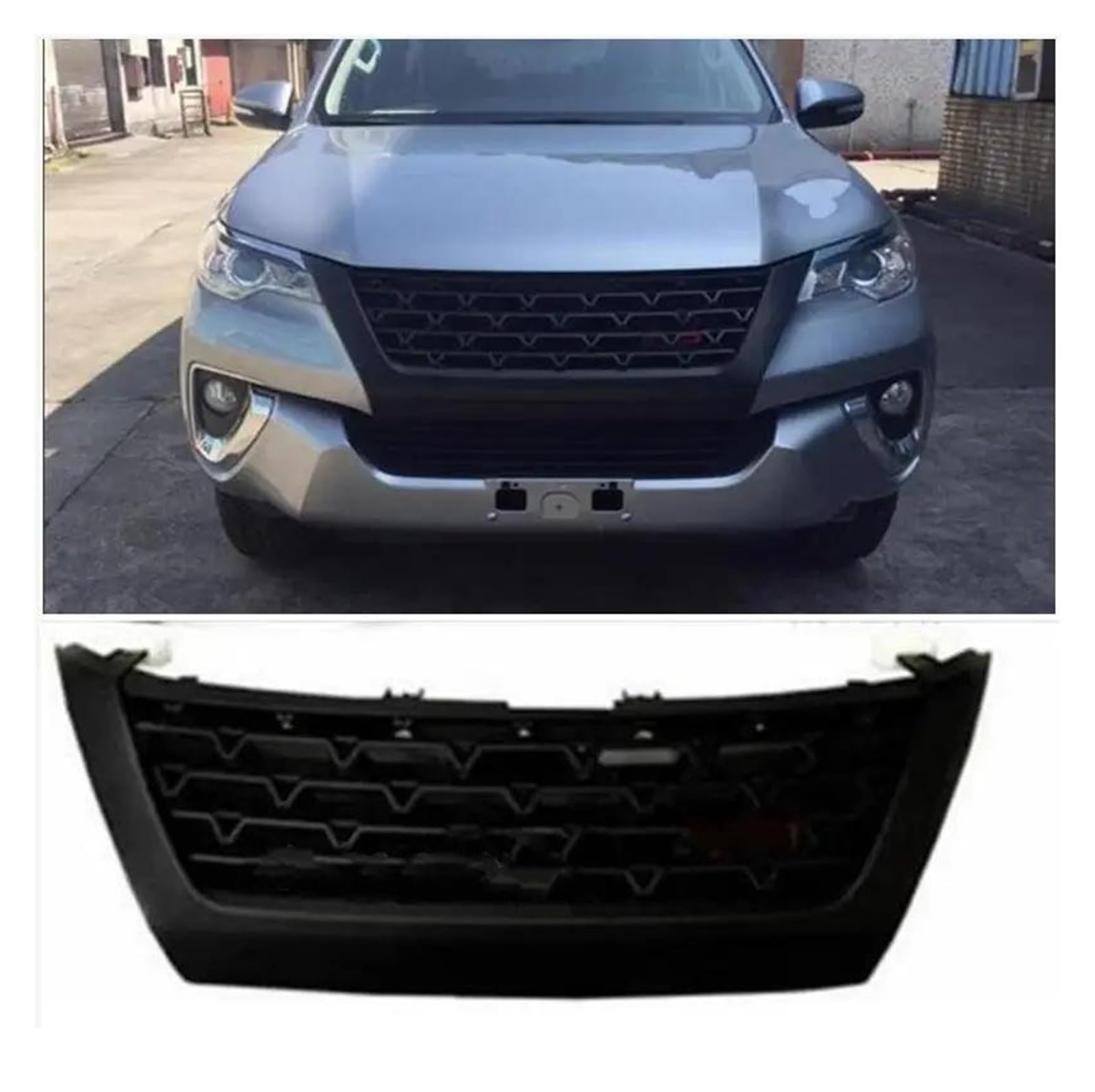 Auto Kühlergrill Vorne Racing Grill Gitter Für Toyota Für Fortuner Für TRD Typ Grill 2015 2016-2017 Für ForTuner Schwarz Accessor Auto Frontgrill von IMAWUHM