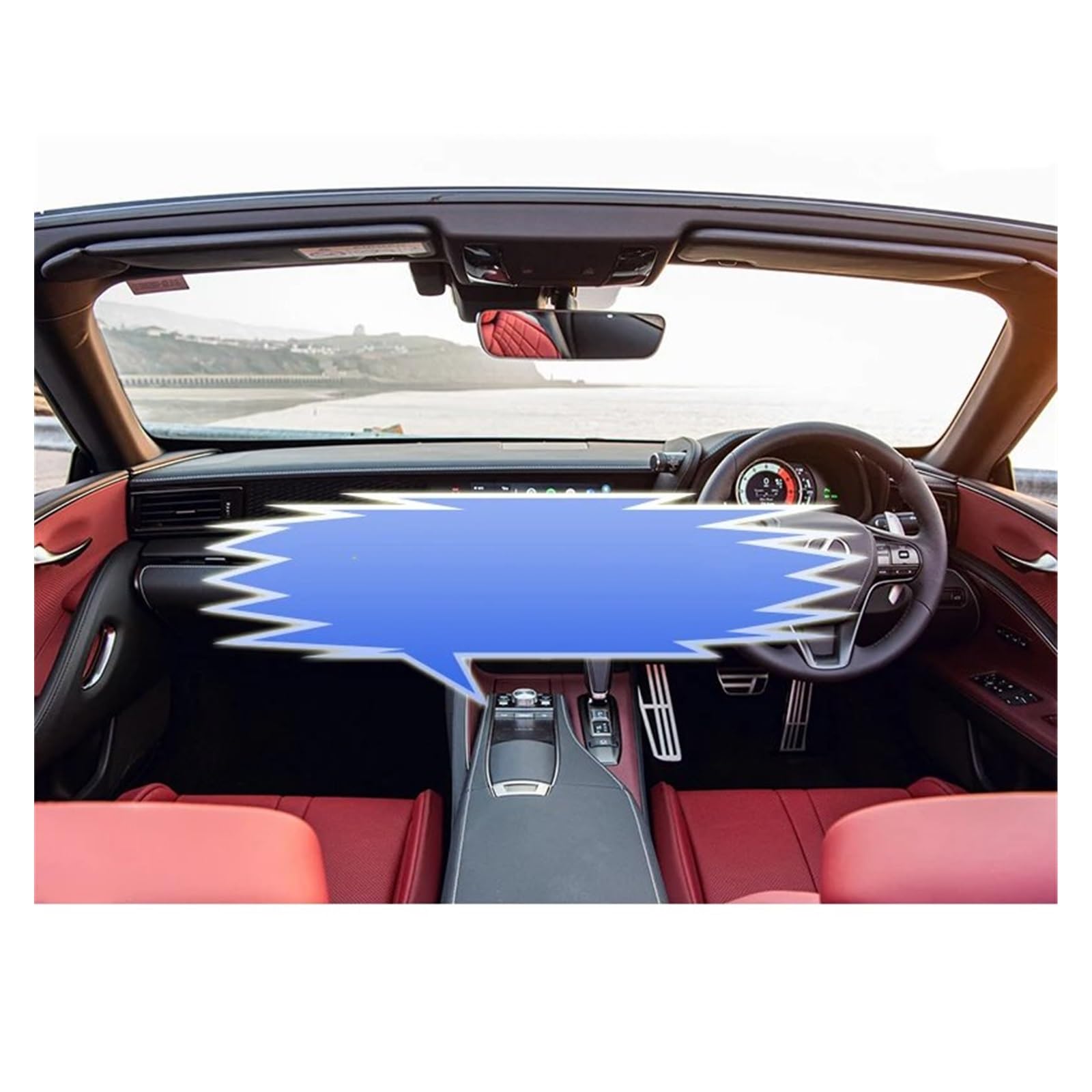 Autofenster-Visier Armaturenbrett Matte Sonnenschutz Abdeckung Auto Anti-schmutzige Pads Auto Aufkleber Für Chevrolet Für Camaro Für HSV 2016-2019 2020 2021 2022 2023 Autofensterblenden(RHD,Polyeste von IMAWUHM