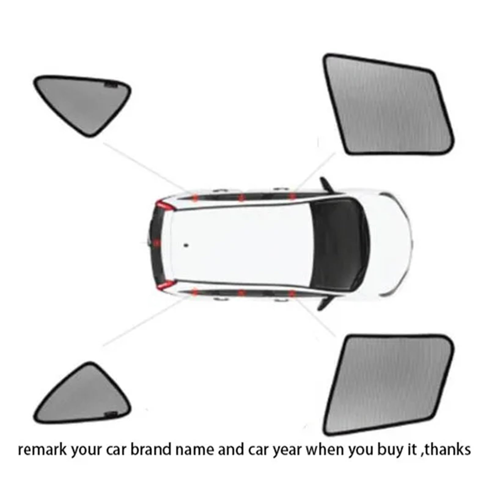 Autofenster-Visier Außen Schwarz, Passgenau Für 5er F10 E60 E61 E39 F11, Magnetischer Sonnenschutz Für Die Seitenfenster des Autos, Vorhang-Sonnenschutznetz Autofensterblenden(Custom fit 1) von IMAWUHM