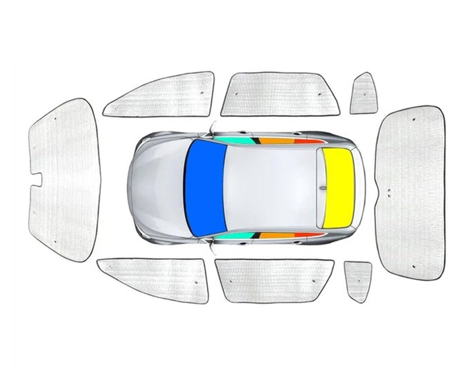 Autofenster-Visier Auto-Sonnenblenden UV-Schutz, Seitenfenster-Vorhang Sonnenschutzvisier Frontscheiben Zubehör Ideal Für Die Wand Für Tank 300 2021 2022 2023 2024 2025 Autofensterblenden(All) von IMAWUHM