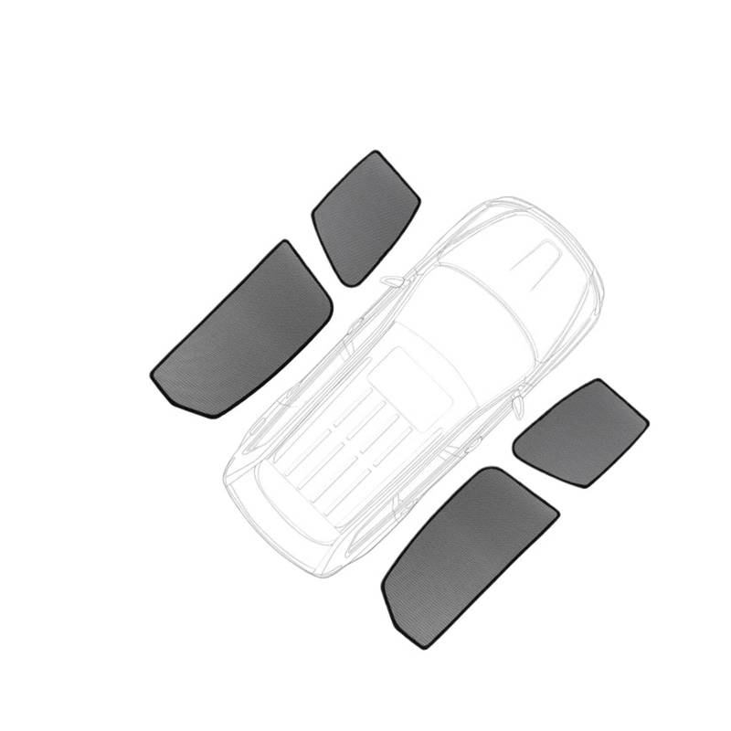 Autofenster-Visier Auto-Sonnenschutz Magnetischer Frontscheibenrahmen Vorhang Sonnenschutzvisier Für Die Rückseite Der Fenster, Für CRV Für CR-V RS Ⅵ 2023 2024 Autofensterblenden(4PCS Side Windows) von IMAWUHM