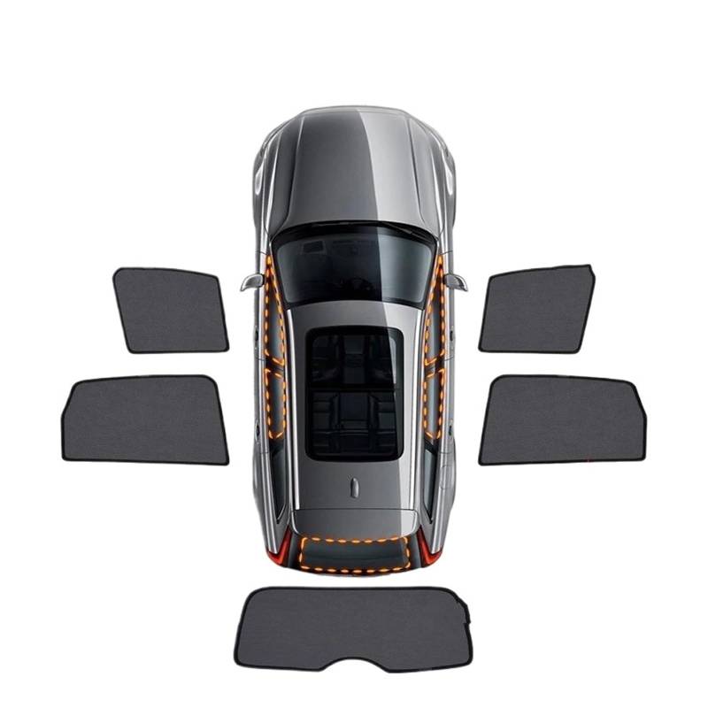 Autofenster-Visier Autofenster-Sonnenschutz UV-Schutz Auto-Vorhang Sonnenschutz Visier Netznetz Für KIA Für NIRO 2016 2017 2018 2019 2020 2021 Autofensterblenden(5Pcs Sunshades) von IMAWUHM