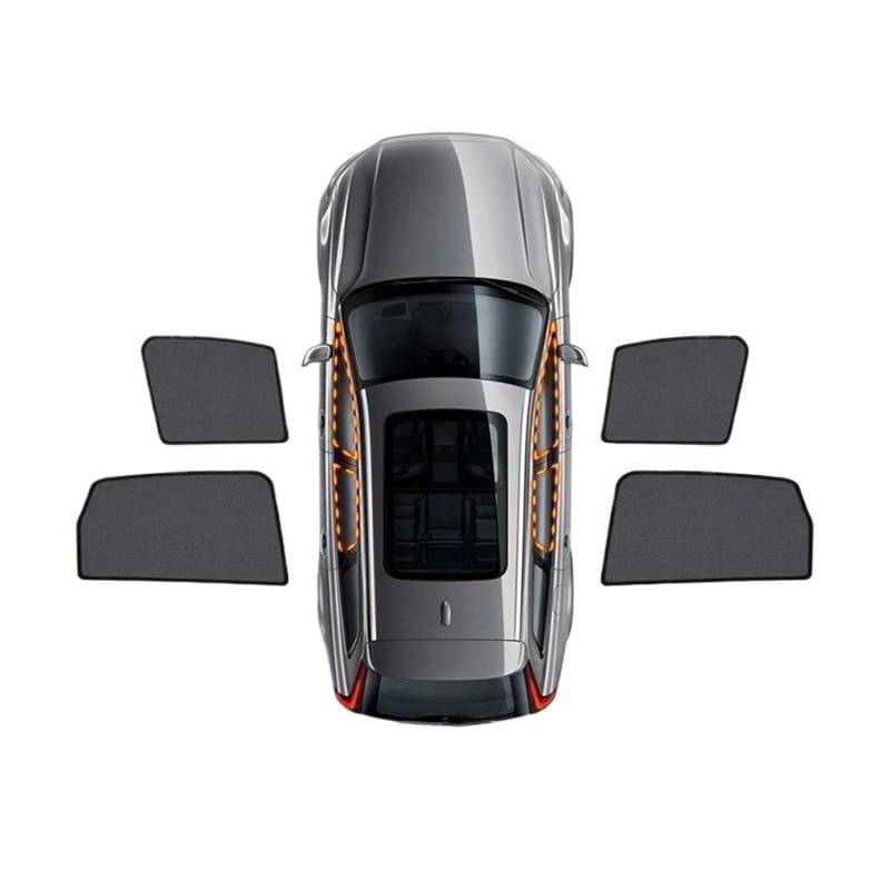 Autofenster-Visier Autofenster UV-Schutz Auto Vorhang Sonnenschutz Visier Net Mesh Für Nissan Für X-Trail 2014 2015 2016 2017 2018 2019 2020 2021 Für XTRAIL T32 Autofensterblenden(2Front 2Rear) von IMAWUHM