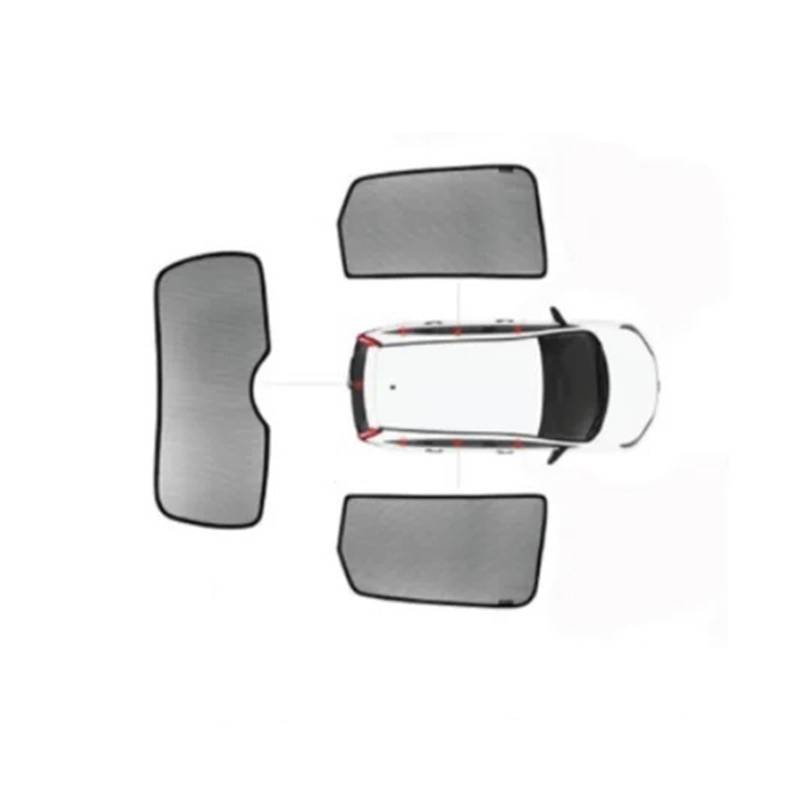 Autofenster-Visier FÜR Hyundai IX25 FÜR IX35 IX45 FÜR Elantra MISTRA Verna FÜR Sonata FÜR Tucson CELESTA 2008-2018 Magnetischer Autofenster-Sonnenschutz Türsonnenschutz Autofensterblenden(Custom fit von IMAWUHM