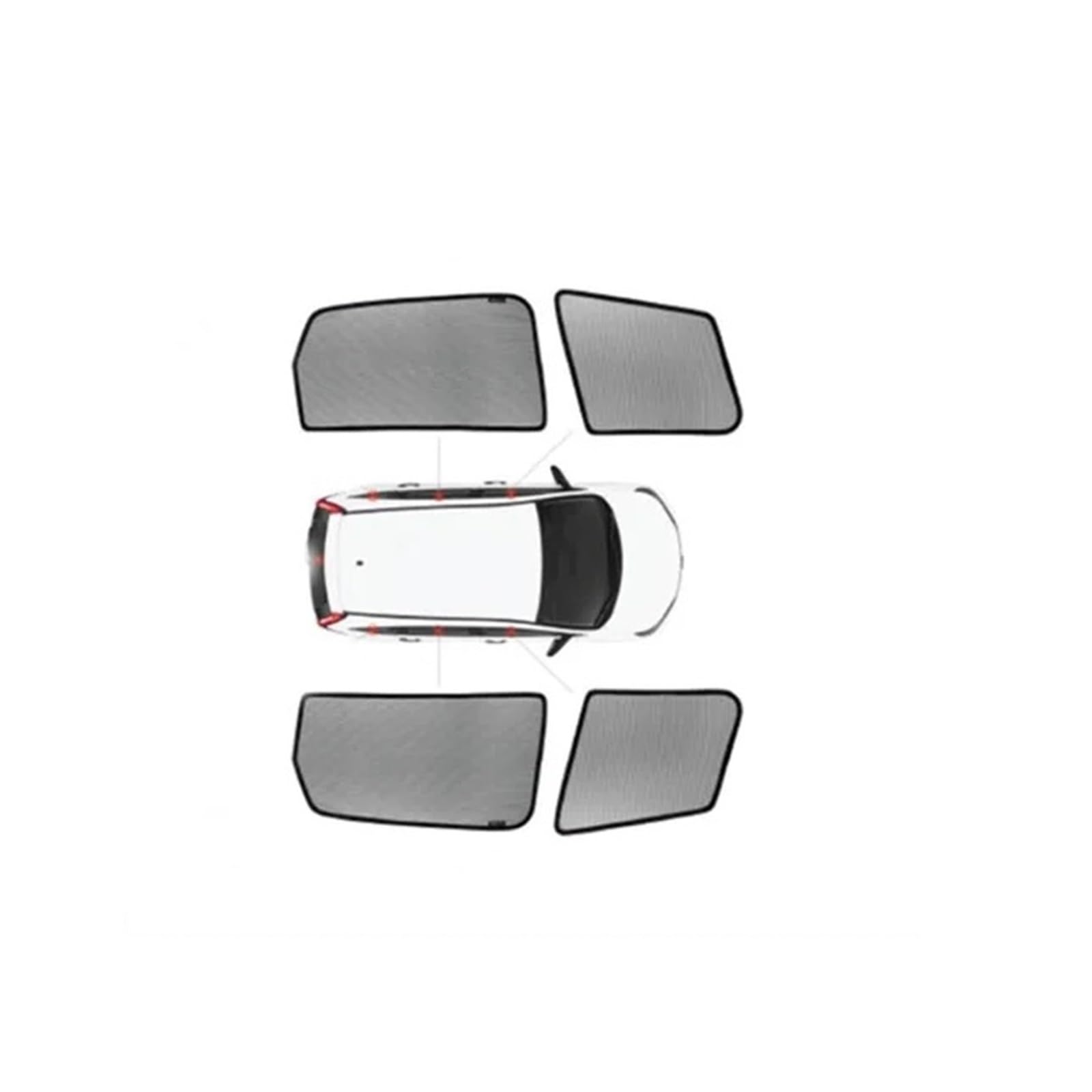 Autofenster-Visier Für VW Für Polo Mk4 Mk5 Mk6 Mk7 Für Golf Für Tiguan Magnetischer Spezialautovorhang Fenster Sonnenschutz Mesh Schatten Blind Custom Autofensterblenden(Cutsom fit5) von IMAWUHM