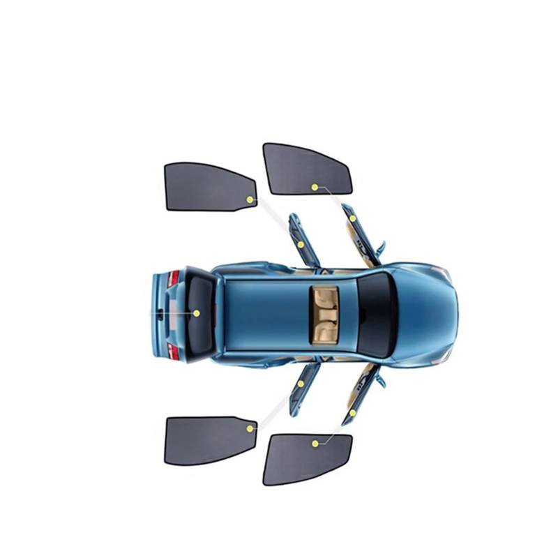 Autofenster-Visier Magnetische Auto-Sonnenschutzpads Sonnenschutzfenster-Sonnenschutzaufkleber Autozubehör Für VW Für Golf 6 Mk6 2008 2009 2010 2011 2012 2013 2014 Autofensterblenden(4 Stück) von IMAWUHM