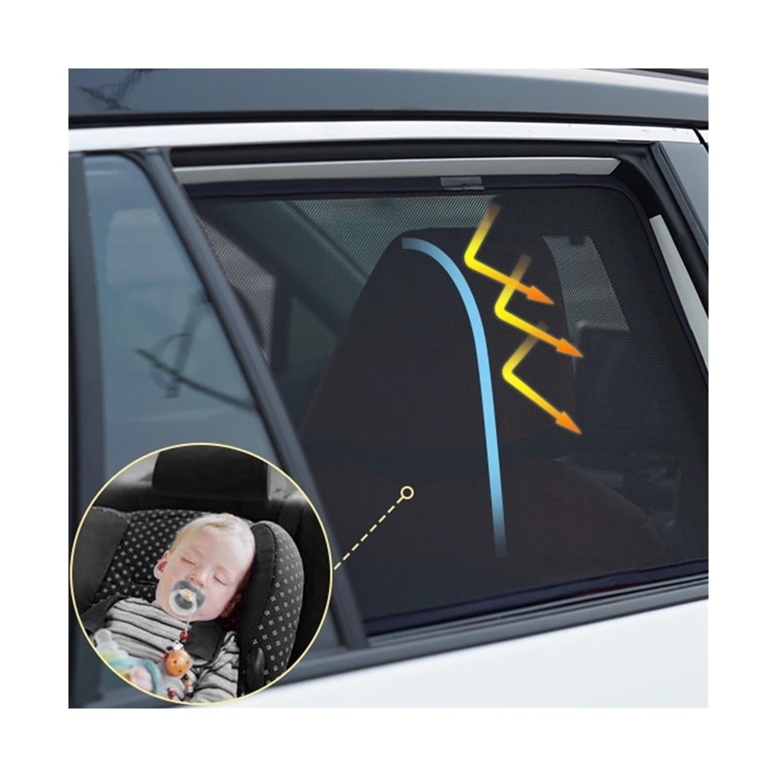 Autofenster-Visier Magnetischer Auto Windschutzscheibe Vorhang Rückseite des Babyfensters Sonnenschutzvisier Für BYD Für Seal Für Limousine 2022 2023 2024 Autofensterblenden(7PCS) von IMAWUHM