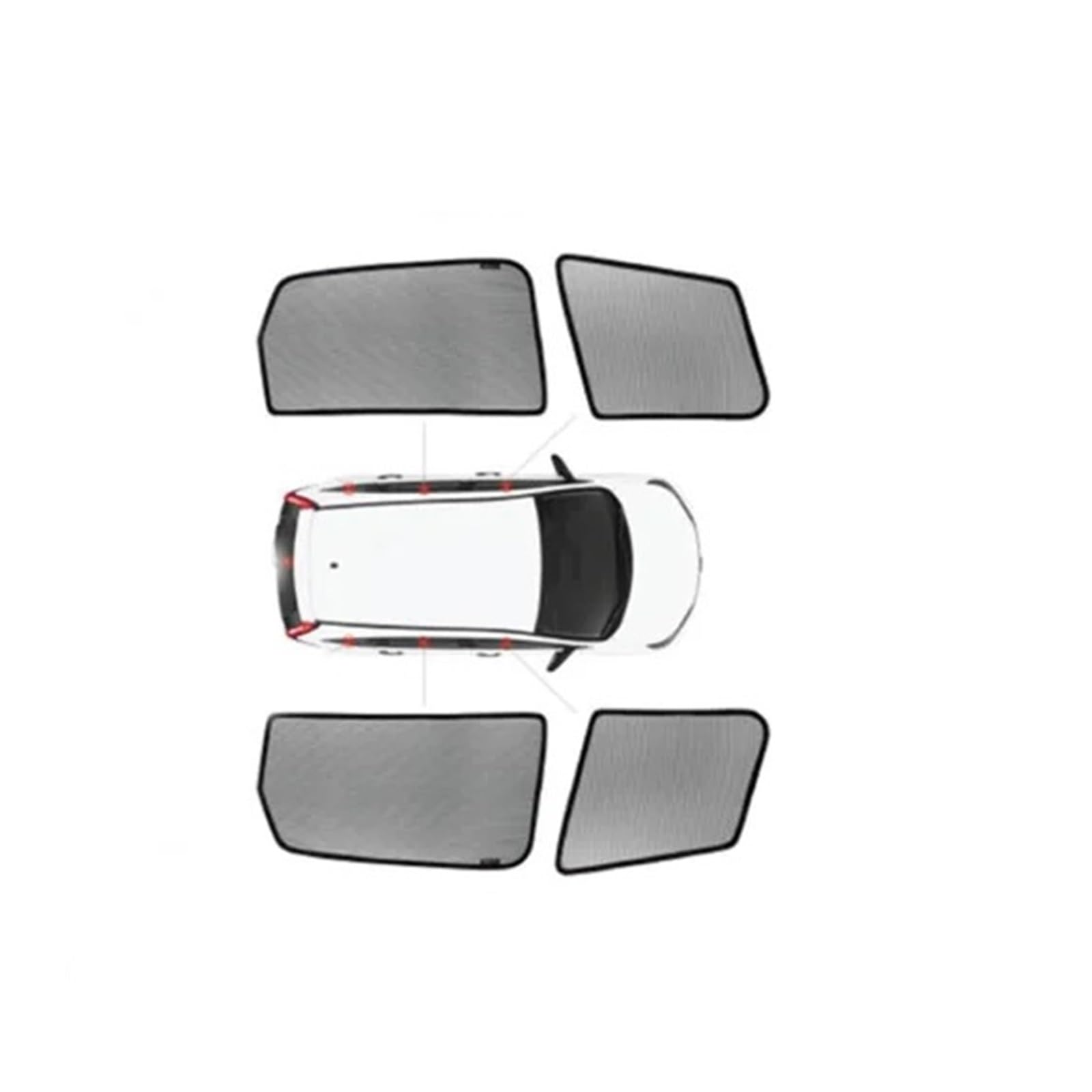 Autofenster-Visier Magnetischer Autofenster-Sonnenschutz, Autotür-Sonnenschutz, Sonnenblende, Sonnenschutzisolierung, Für MG GS ZS HS EHS GT MG3 MG5 MG6 Autofensterblenden(4pcs Front and Rear) von IMAWUHM