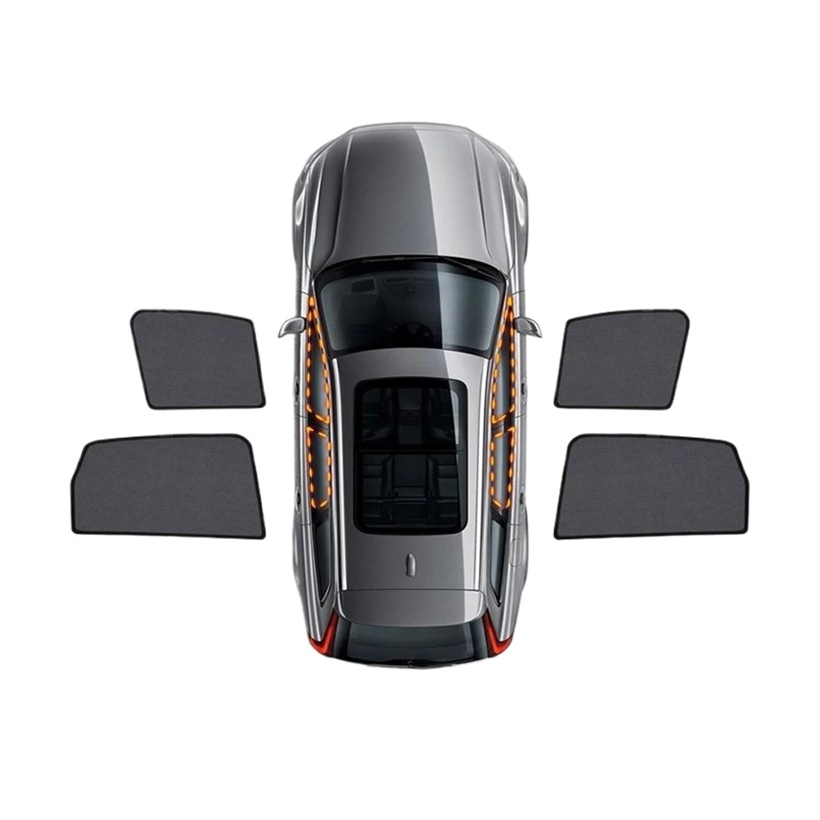 Autofenster-Visier Santa Fe Autofenster-Sonnenschutz UV-Schutz Autovorhang Sonnenschutz Visier Netznetz Für Hyundai Für Santafe DM 2012 2013 2014 2015 2016 2017 2018 Autofensterblenden(2Front 2Rear) von IMAWUHM