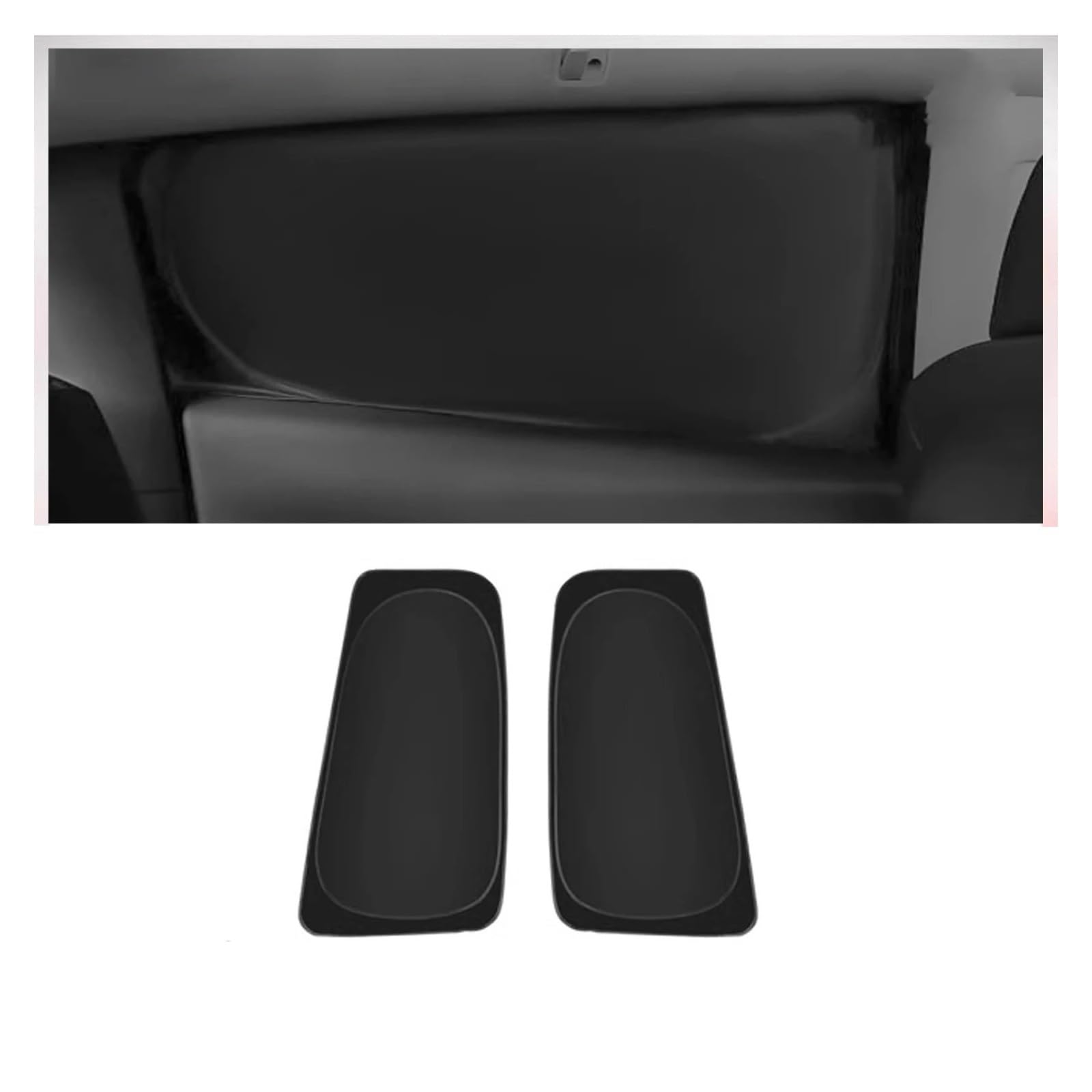 Autofenster-Visier Sichtschutz Sonnenschutz Passgenauer Für Seitenfenster Im Auto Für Camping Wanderruhe Zubehör Für Tesla Für Modell 3 Für Y 2023 Autofensterblenden(M3 2PCS Rear Black) von IMAWUHM