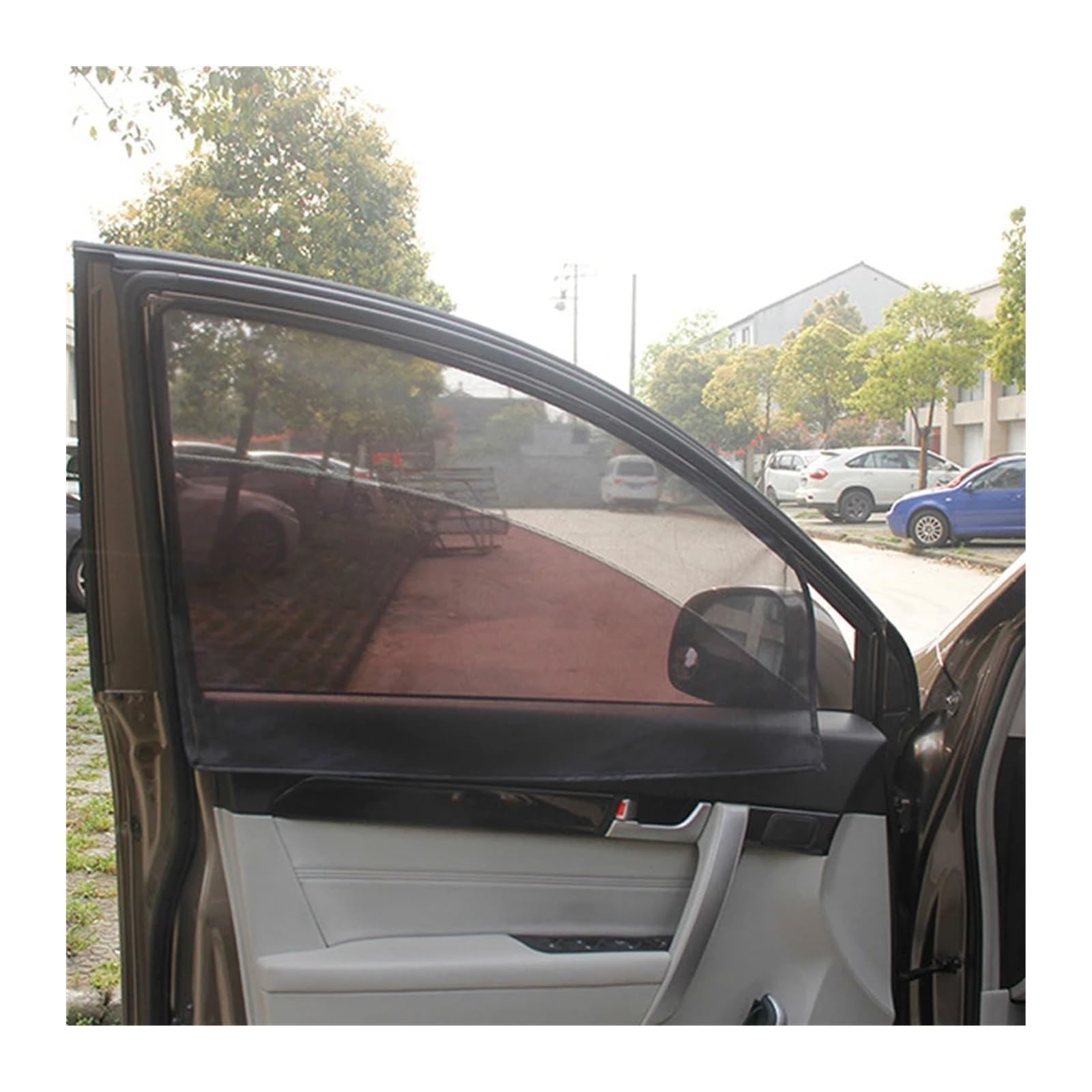 Autofenster-Visier Universal Auto Zubehör Magnetische Autosonnenschutz Sommer UV Schutz Seitenfenster Vorhänge Für Baby Auto Sonnenblende Für A4 B7 Autofensterblenden(Front Row 1PCS) von IMAWUHM