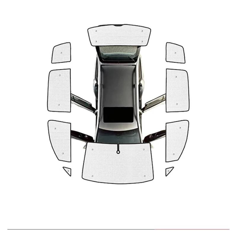 Autofenster-Visier Volle Sonnenblenden Auto Vorne Hinten Seite Sonnenschutz Fenster Sonnenschutz Abdeckung Für VW Für Touran 2003~2010 2011 2012 2013 2014 2015 MK1 1T Autofensterblenden(Rear Windows von IMAWUHM