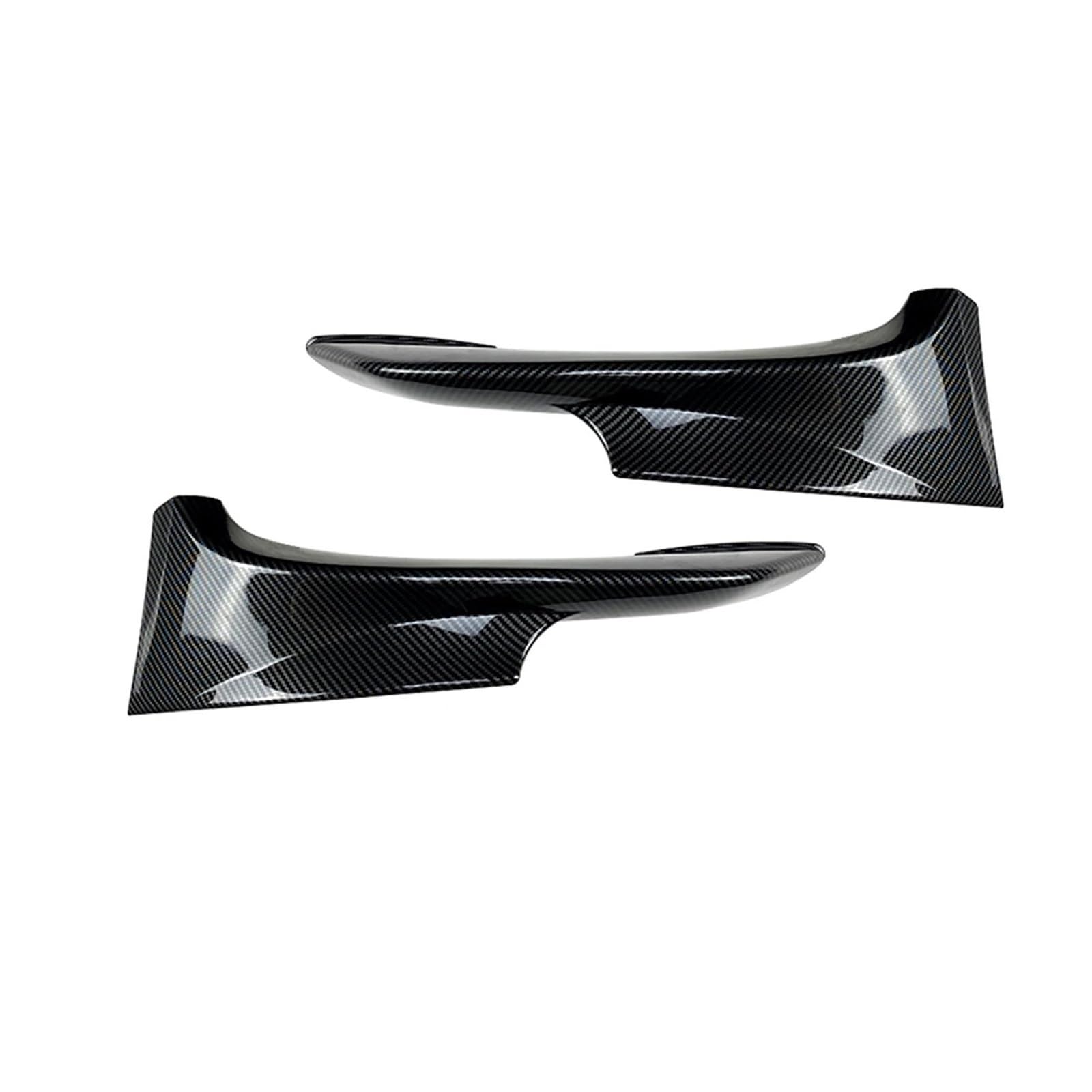 Frontlippe Frontstoßstangen-Seitensplitter-Abdeckung Auto-Entlüftungs-Einlass Unterer Spoiler Canards Für 3er-Serie E92 E93 Für LCI Sport 2010–2014 Für Tech Splitter(Kohlefaser-Optik) von IMAWUHM