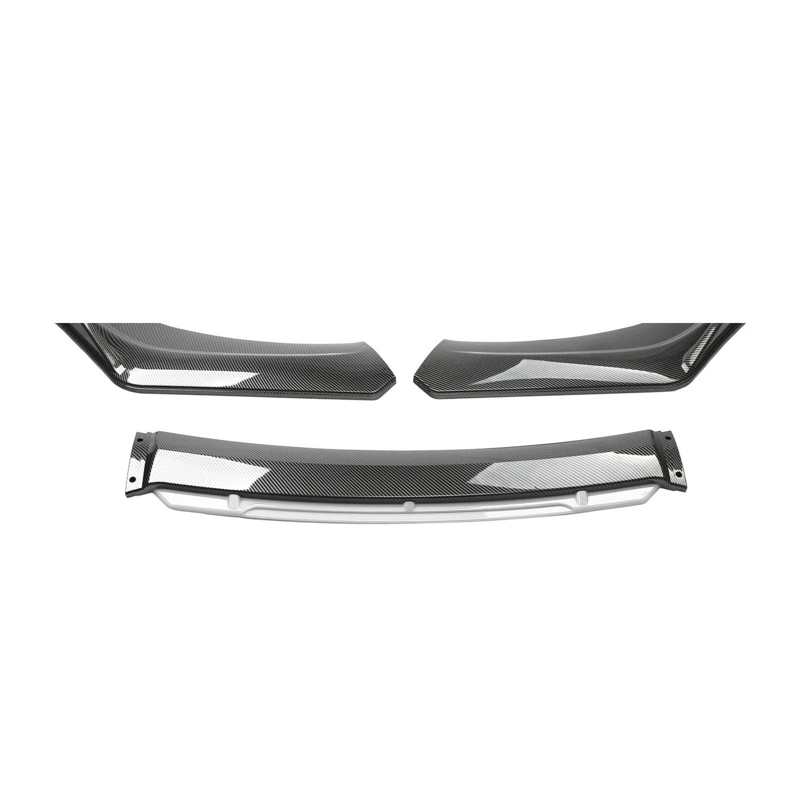 Frontlippe Imousinenbreite Unter 176 cm Universeller Auto-Frontstoßstangenlippen-Bodykit Spoiler Aus Kohlefaser Dekorative Streifen Stoßstangen Lippensplitter Splitter(Carbon Fiber White) von IMAWUHM