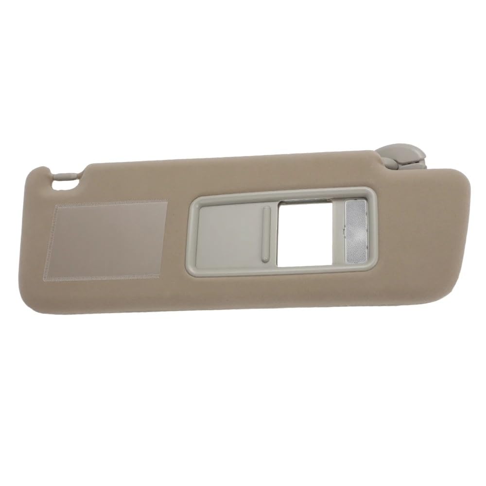 Für Toyota Für Land Für Cruiser J12 Sonnenblende Mit Lampe Seite Fahrer Beifahrerseite Sonnenblende Extender Anti-Glare Für Prado LC 120 2003-2009 Polarisierte Sonnenblende Auto Sonnenblende(Beige,R von IMAWUHM