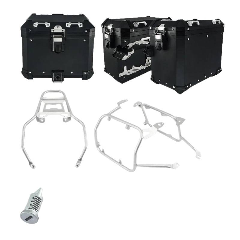 Hinterradgepäckträger Gepäck Rack Für PAN Für Amerika 1250 S PA1250 S Für PANAMERICA1250 2021 2020 Schwanz Top Case Pannier Satteltasche Halter Aluminium Box Gepäck Rack(BK 3 Box SL Rack) von IMAWUHM