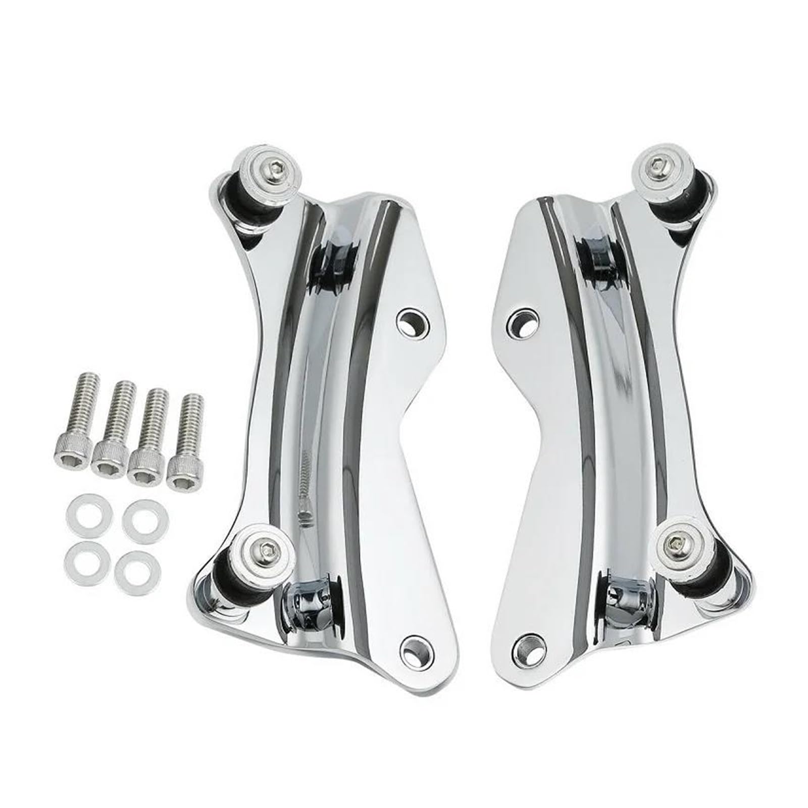 Hinterradgepäckträger Gepäck Rack Für Tour Für Pak Für Touring Für Road Für King Für Road Für Glide Für Street 2014-2022 Motorrad Zwei Up Pack Montieren Gepäck Rack Docking Hardware(Hardware Chrome) von IMAWUHM