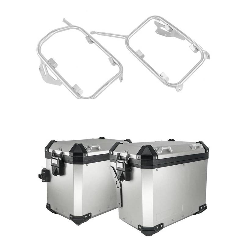 Hinterradgepäckträger Gepäck Rack Für XADV 750 Für XADV750 2017-2019 2020 Edelstahl Halterung Motorrad Packtaschen Top Case Aluminium Satteltasche Rack Gepäck Box(Panniers Bracket-SL) von IMAWUHM