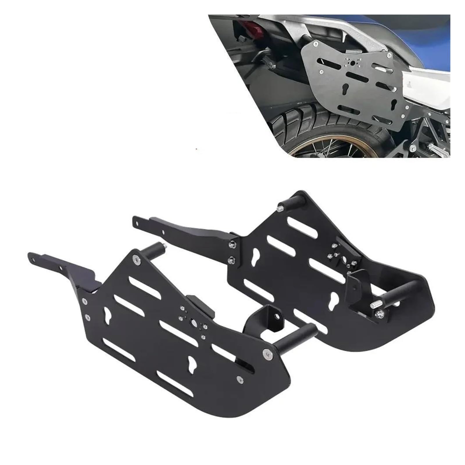 Hinterradgepäckträger Gepäck Rack Für XL750 Für Transalp 750 2023-2024 wasserdichte Satteltasche Halterung Halter Motorrad Seite Tasche Lagerung Pannier Gepäck Rack(Luggage Rack) von IMAWUHM