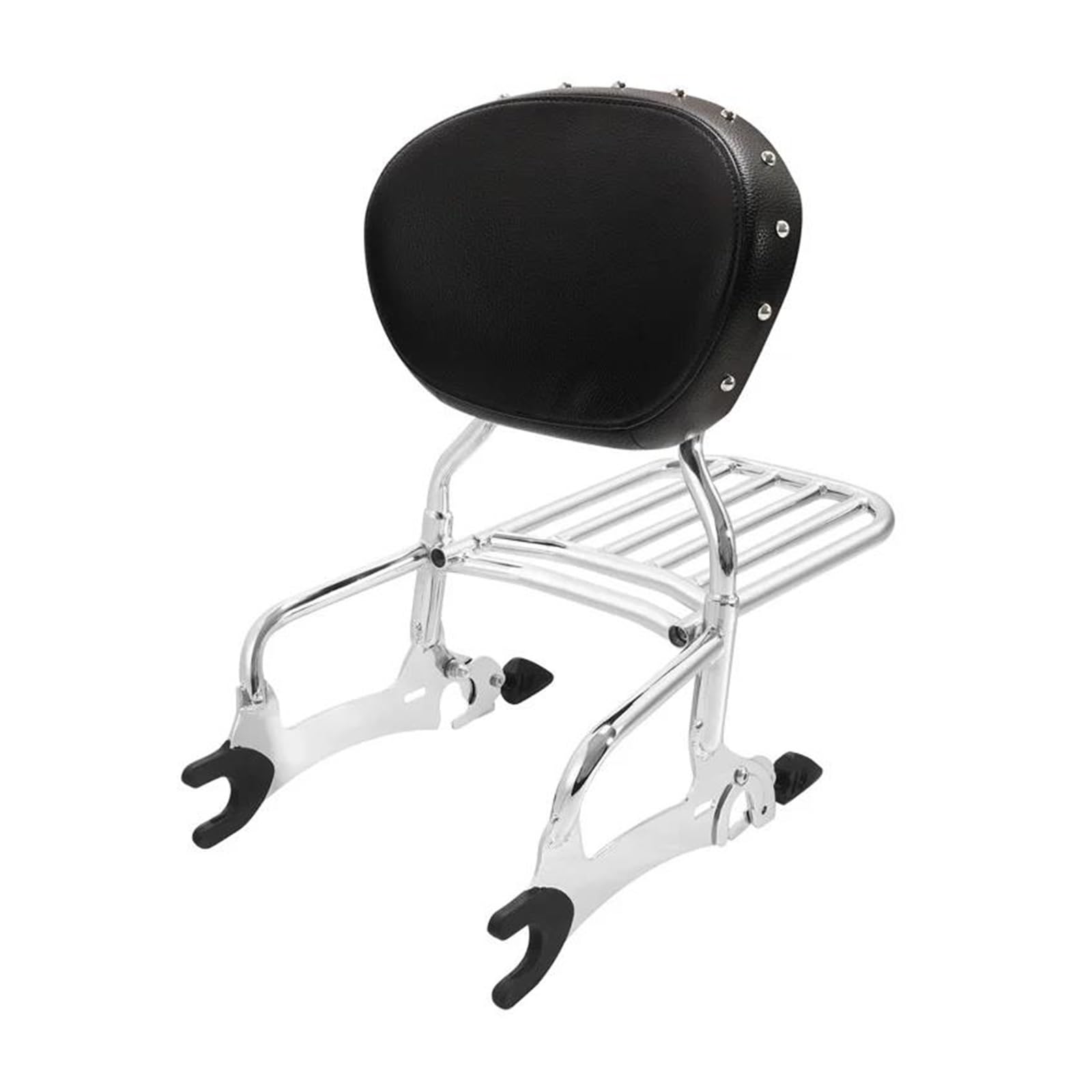 Hinterradgepäckträger Gepäck Rack Motorrad Rückenlehne Sissy Bar Gepäckträger Für Indian Für Chieftain Für Limited Für Springfield Für Dark Für Horse Für Roadmaster Für Chief(Black Chrome) von IMAWUHM