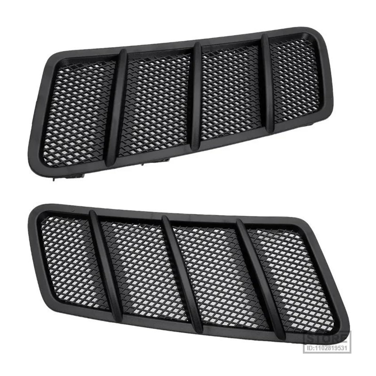 Kühlergrill 2 Stücke Auto Front Hood Vent Grille Air Flow Intake Für Benz W166 GL GL350 GL450 GL550 ML ML350 ML550 2012-2015 Kühler(Black Pair) von IMAWUHM